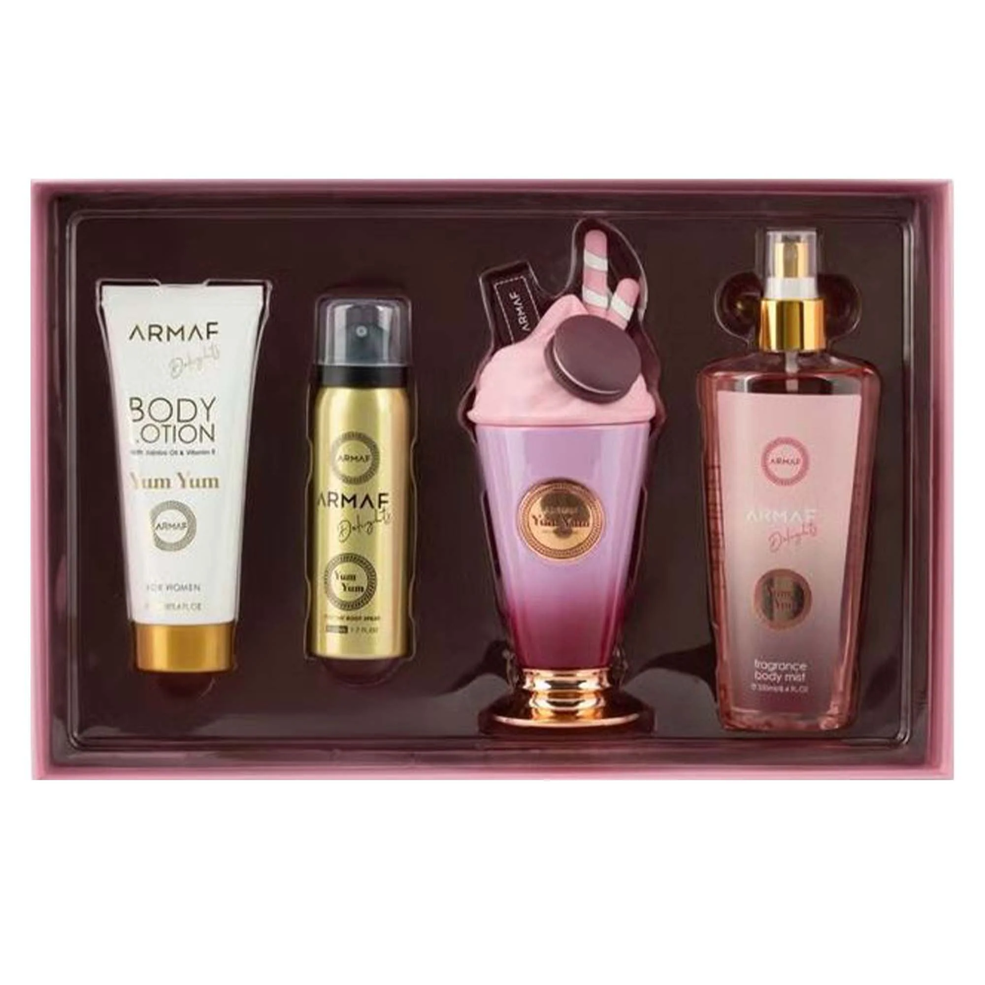 Armaf Yum Yum Eau De Parfum 100ml & Mist 250ml & Body Spray 50ml & Body Lotion 100ml Gift Set - Image 2