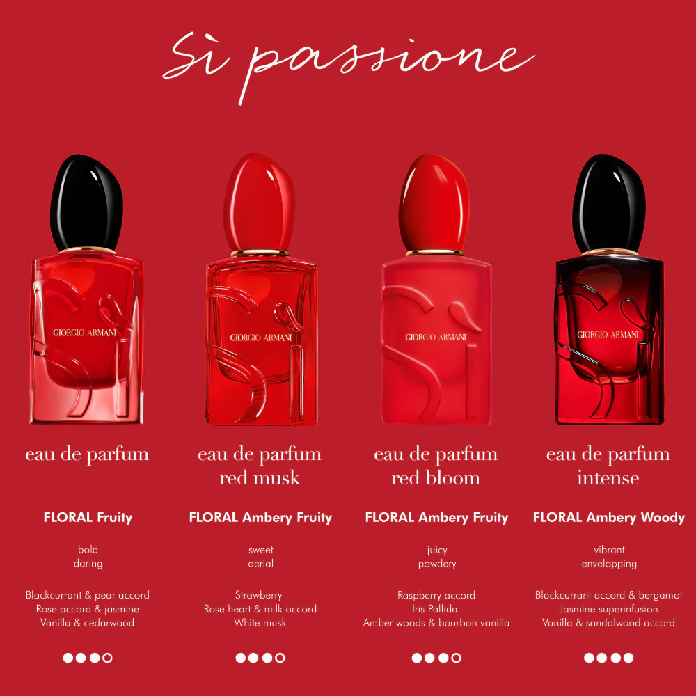 Giorgio Armani Si Passione Red Bloom Eau De Parfum 100ml Spray - Image 5
