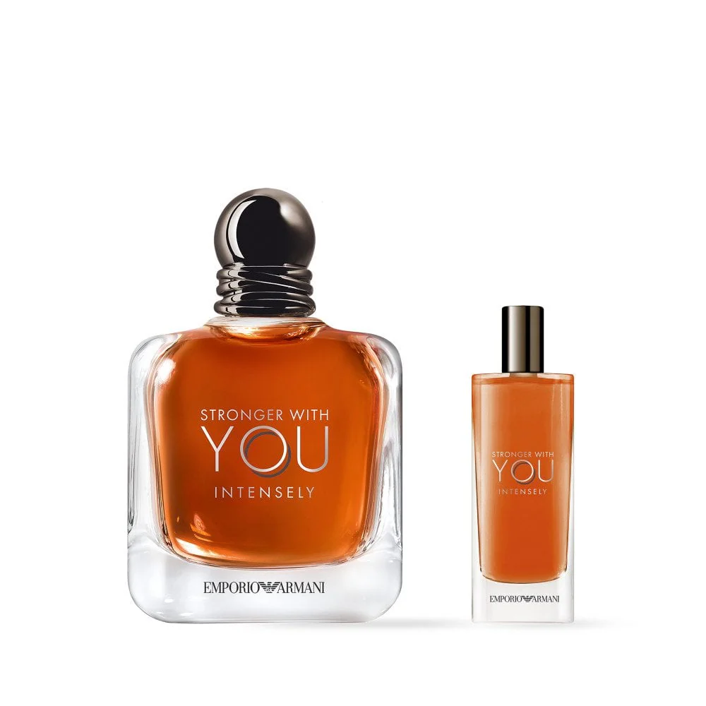 Giorgio Armani Stronger With You Intensely Eau De Parfum 100ml & Travel Spray 15ml Gift Set - Image 2