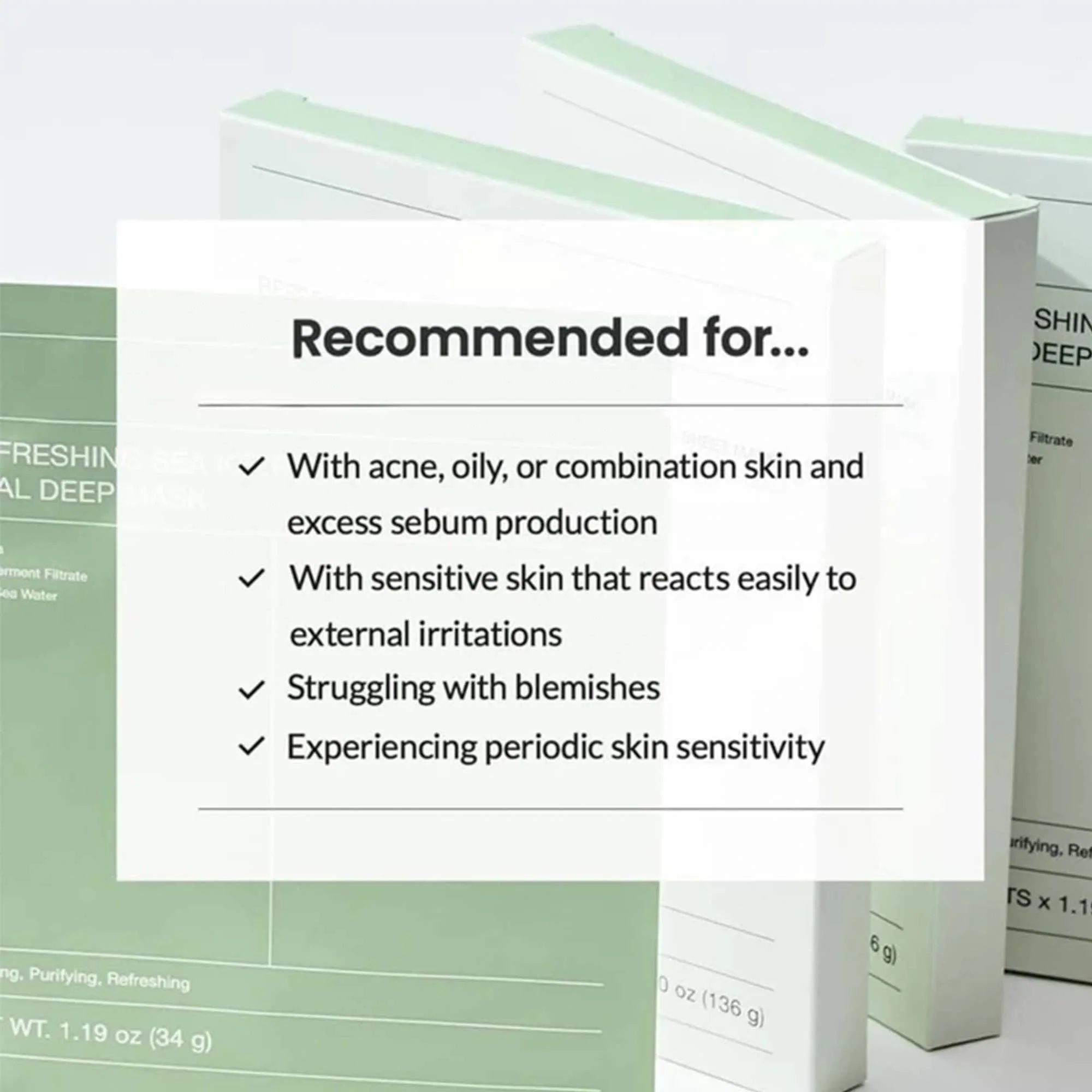 Biodance Refreshing Sea Kelp Sheet Face Mask 4pcs Sachets - Image 8