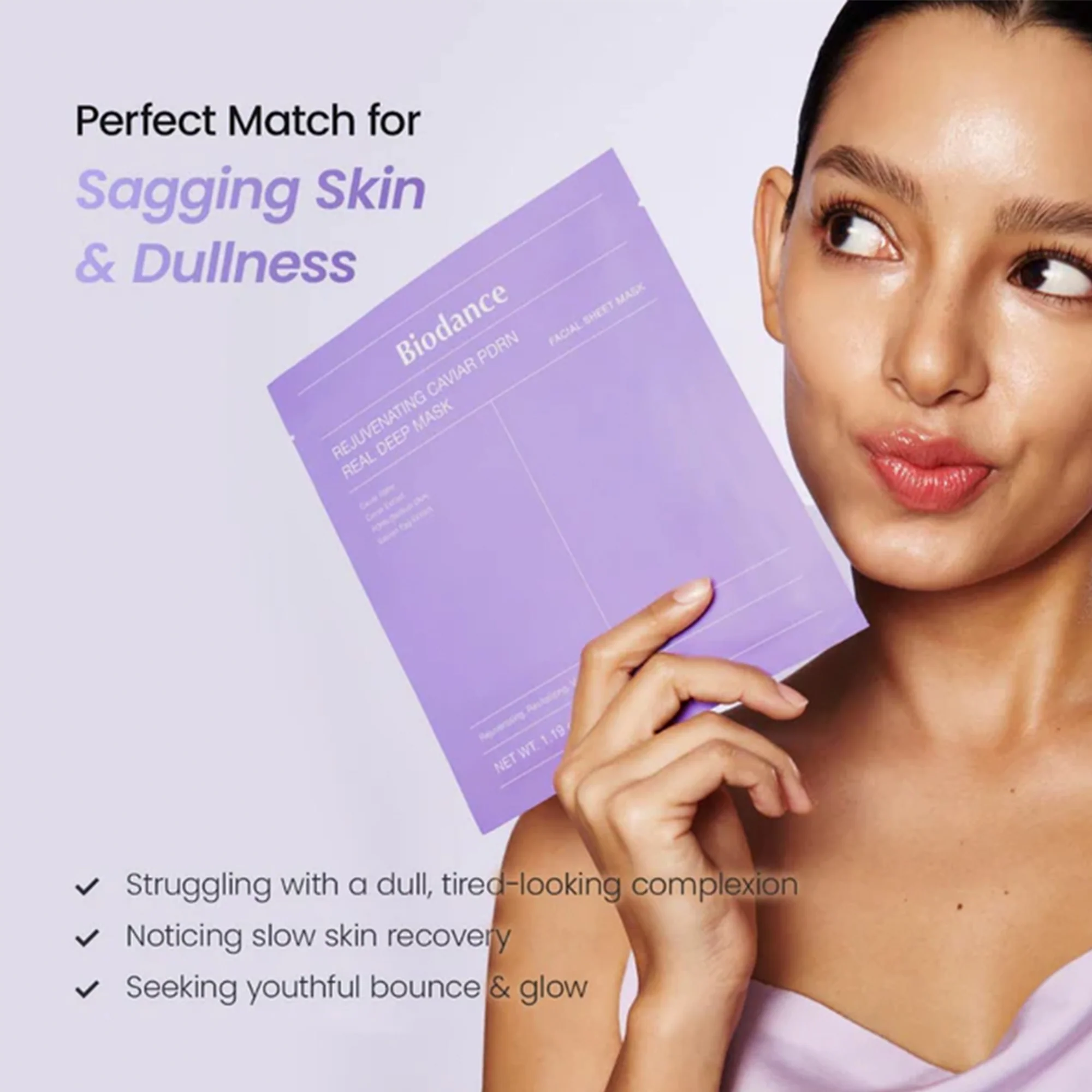 Biodance Rejuvenating Caviar PDRN Real Deep Sheet Face Mask 1pc Sachets/Units - Image 5