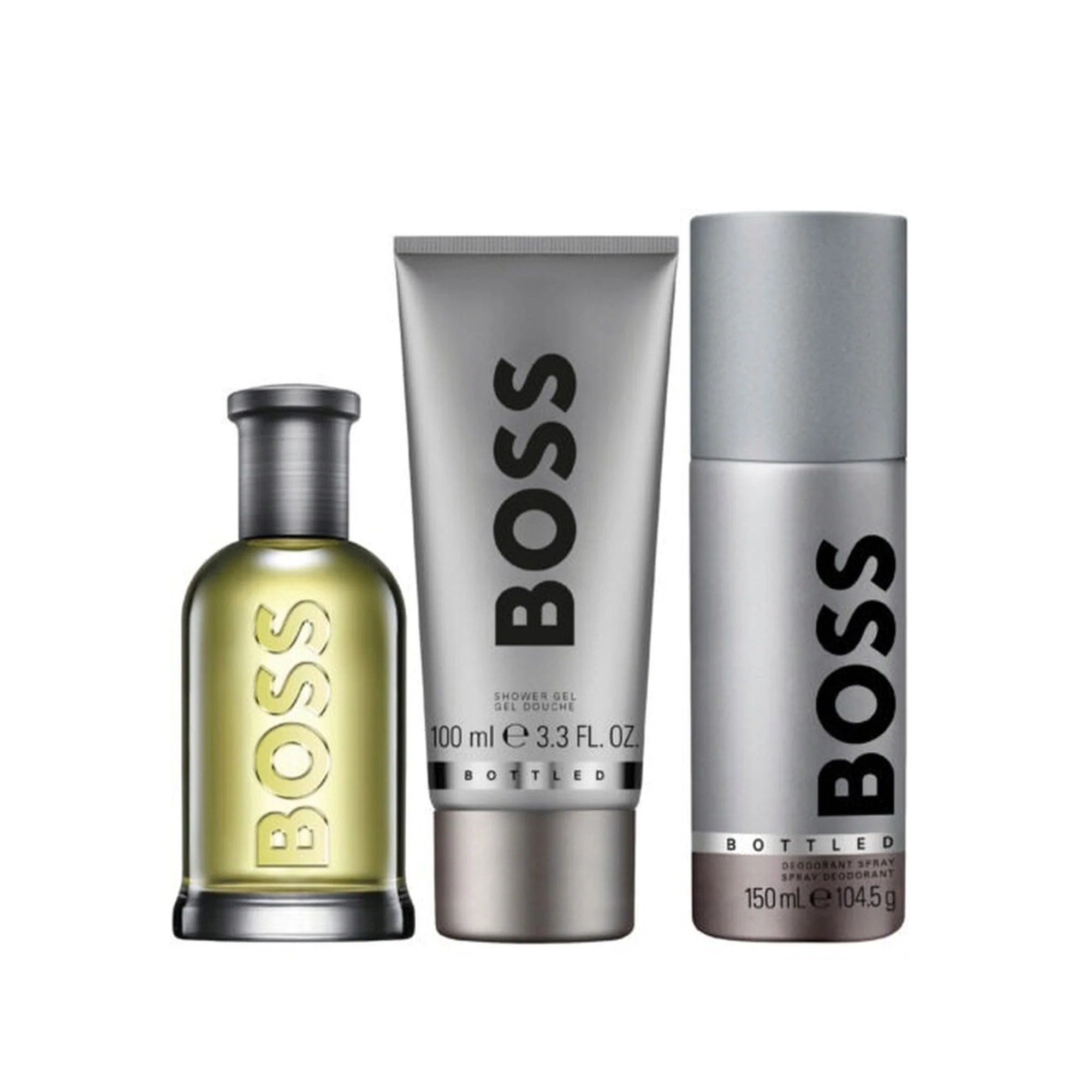 BOSS Bottled Eau De Toilette 100ml & Shower Gel 100ml & Deodorant Spray 150ml Gift Set - Image 2