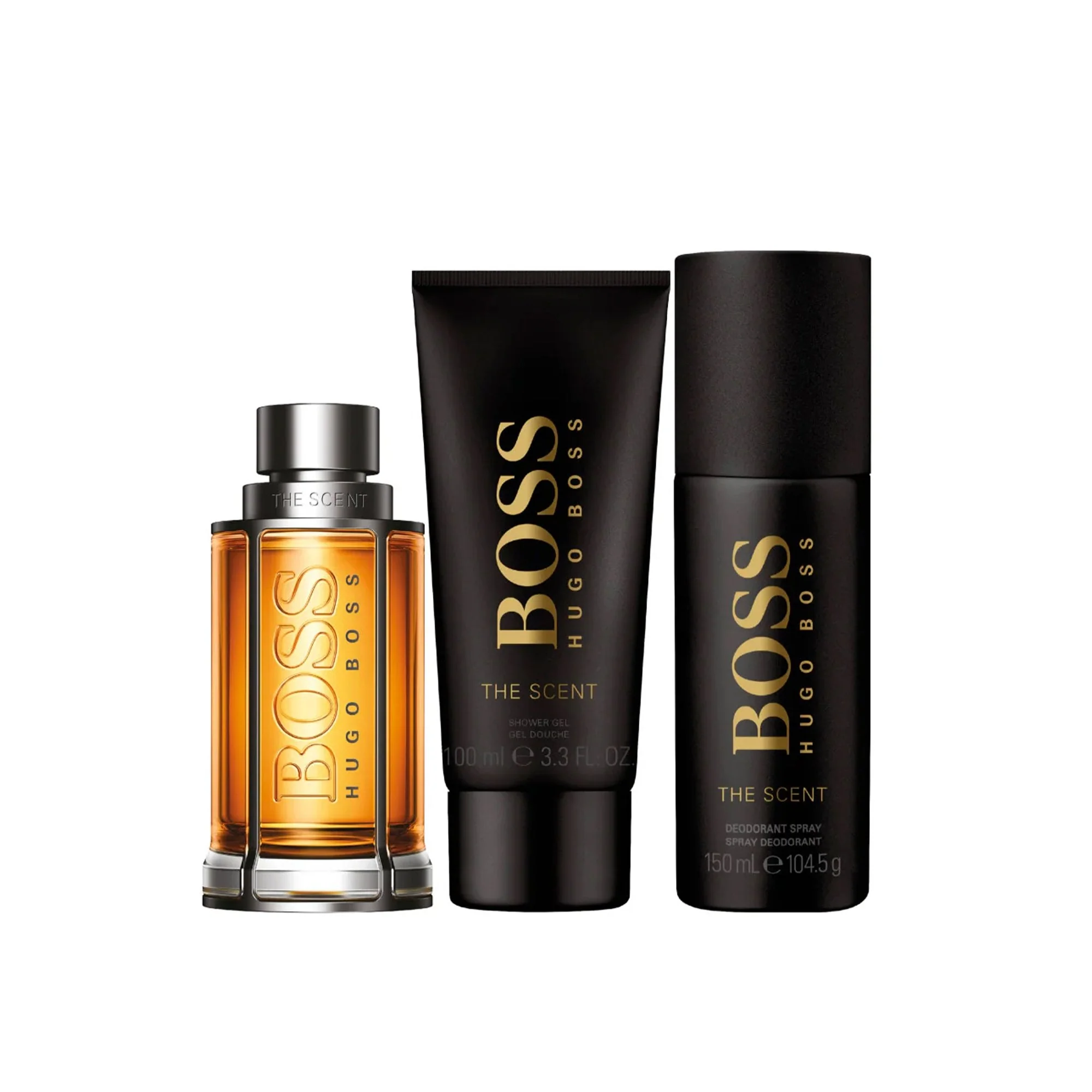 BOSS The Scent Eau De Toilette 100ml & Shower Gel 100ml & Deodorant 150ml Gift Set - Image 2