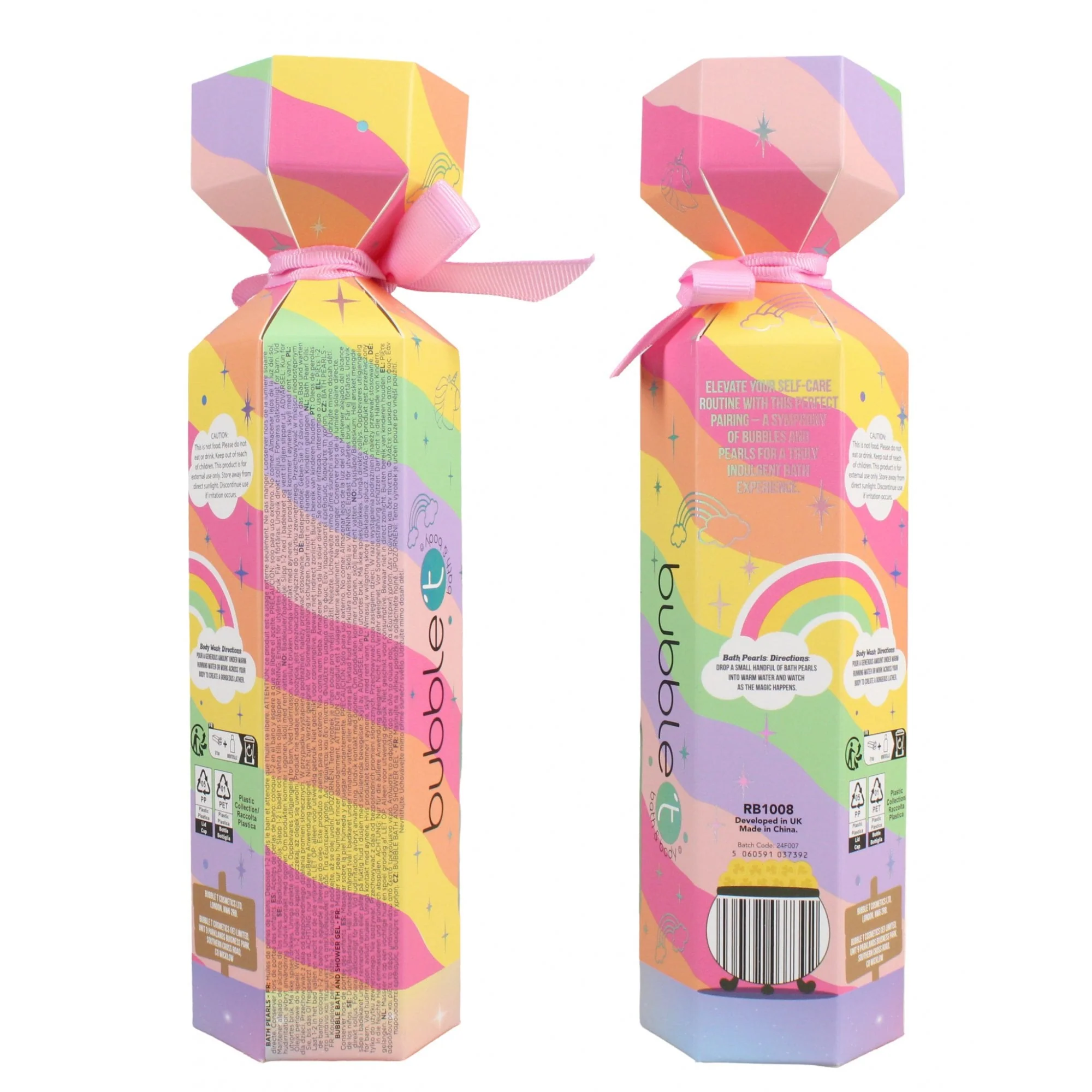 Bubble T The Rainbow Shower Gel 150ml & 5x4g Bath Pearl Gift Set - Image 2