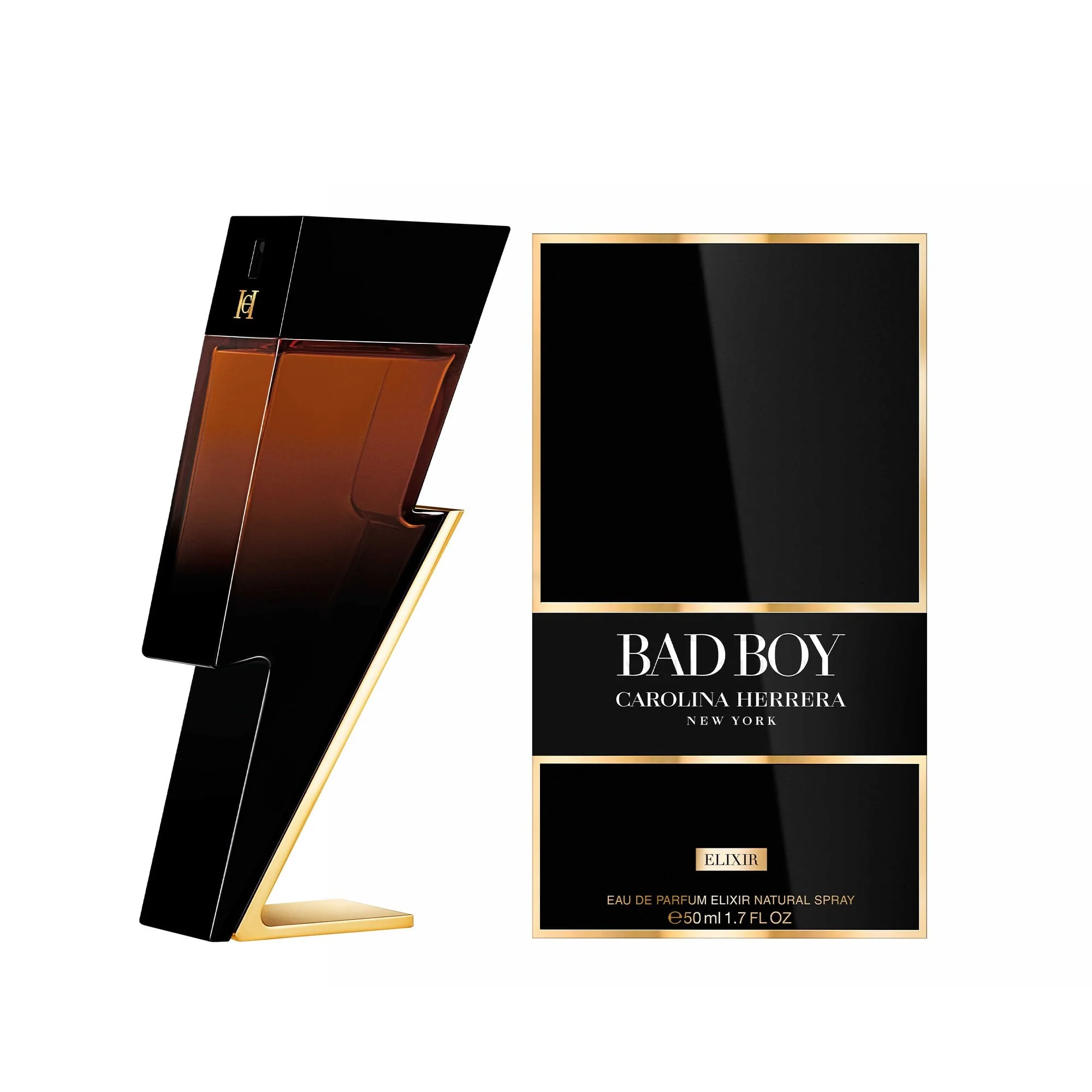 Carolina Herrera Bad Boy Elixir Eau De Parfum Elixir 50ml Pump - Image 2