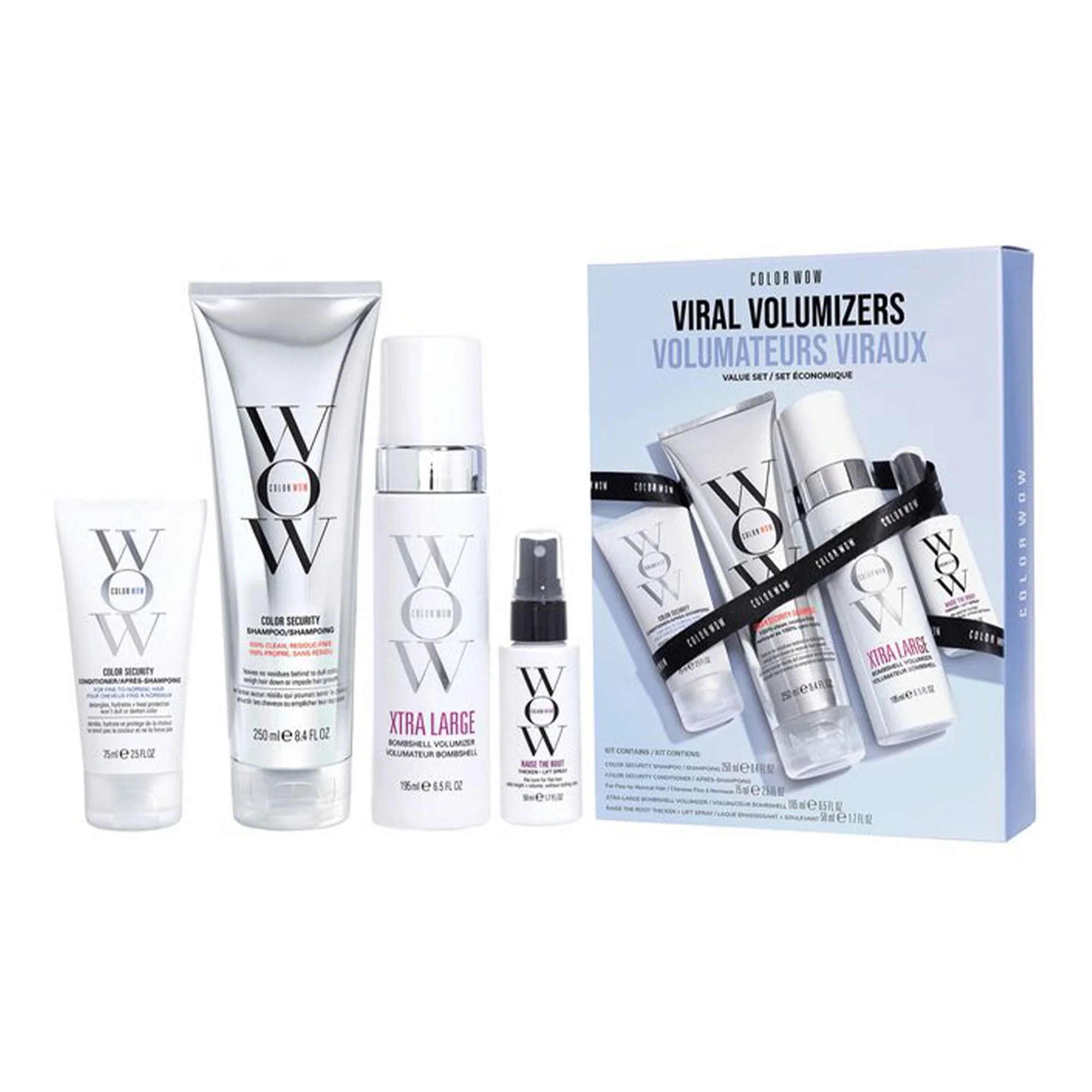 COLOR WOW Shampoo 250ml & Conditioner 250ml & Volumizer 195ml & Thicken + Lift Spray 50ml Gift Set - Image 2
