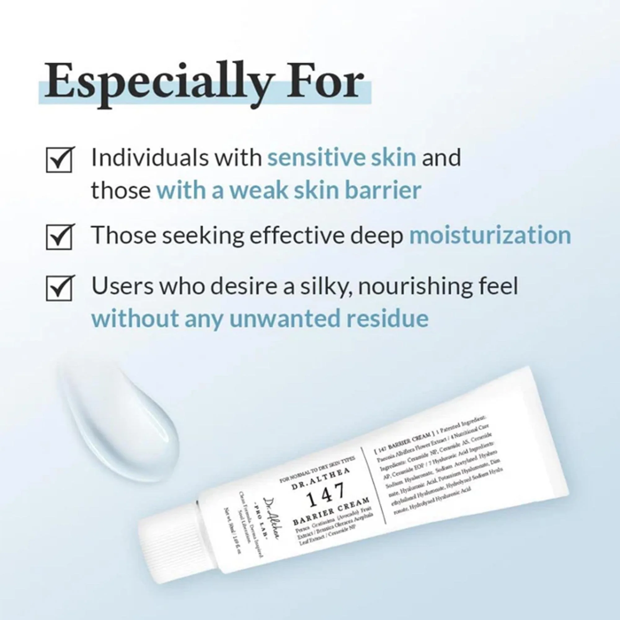 Dr.Althea 147 Barrier Cream 50ml Tube - Image 6