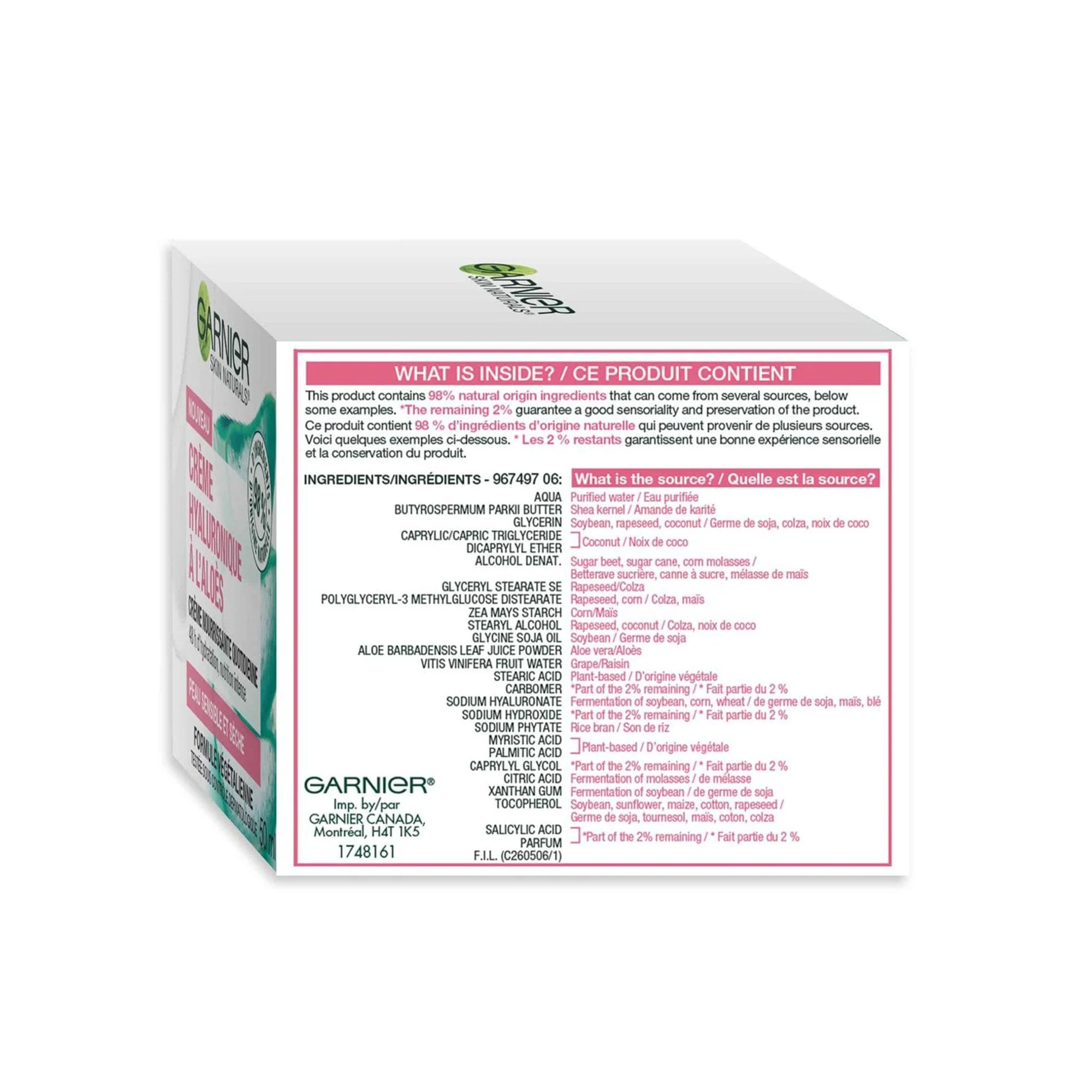 Garnier Skin Active Hyaluronic Aloe Nourishing Cream Dry & Sensitive Skin 50ml Jar - Image 3