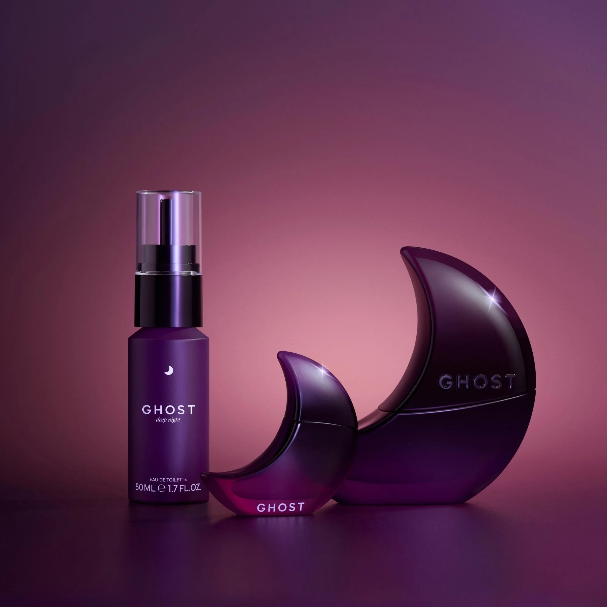 Ghost Deep Night Eau De Toilette 50ml & Deep Night 50ml Refill &Deep Night Elixir Mini 10ml Gift Set - Image 2