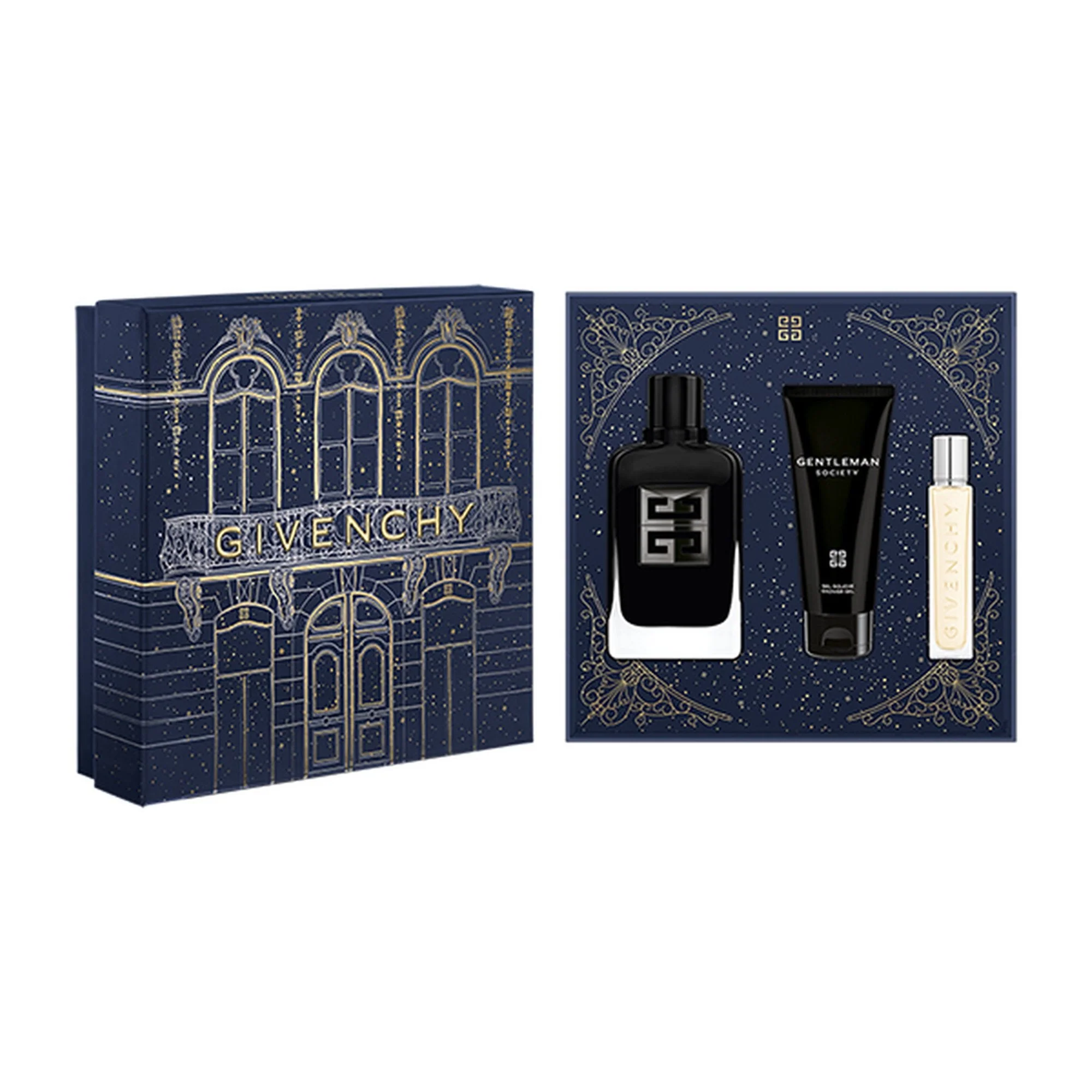 Givenchy Gentleman Society Extreme 100ml & Shower Gel 75ml, Travel Spray 12.5ml Gift Set - Image 3