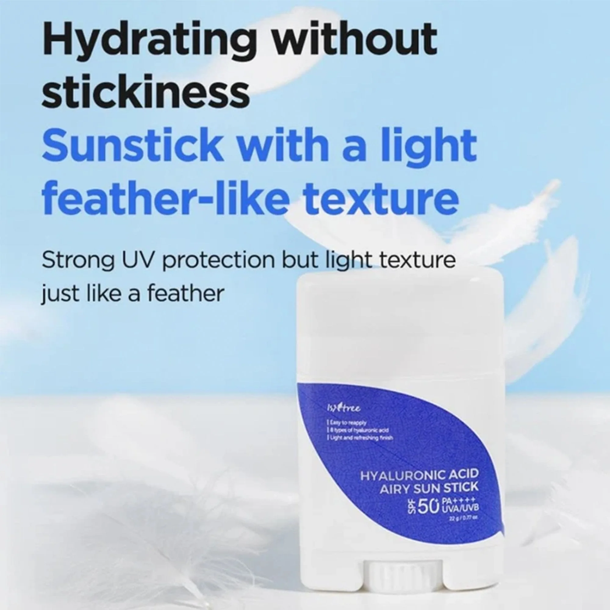 Isntree Hyaluronic Acid Airy Sun Stick 22g - SPF 50 UVA/UVB - Image 5