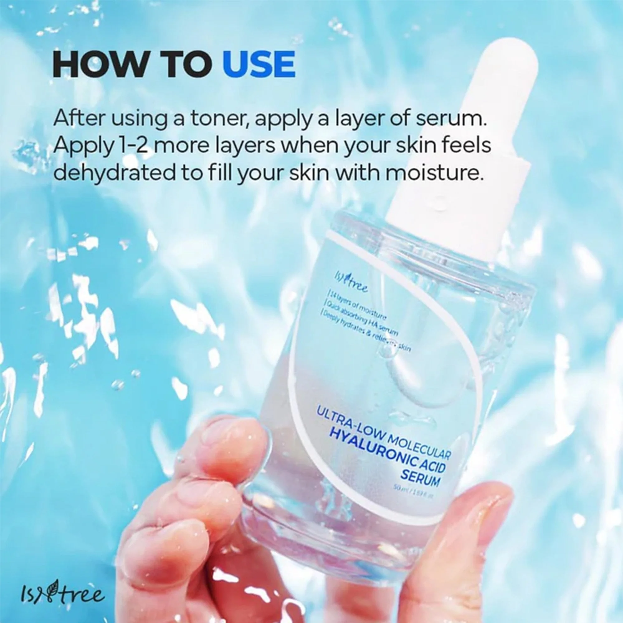Isntree Ultra-Low Molecular Hyaluronic Acid Serum 50ml Pipette Bottle - Image 7