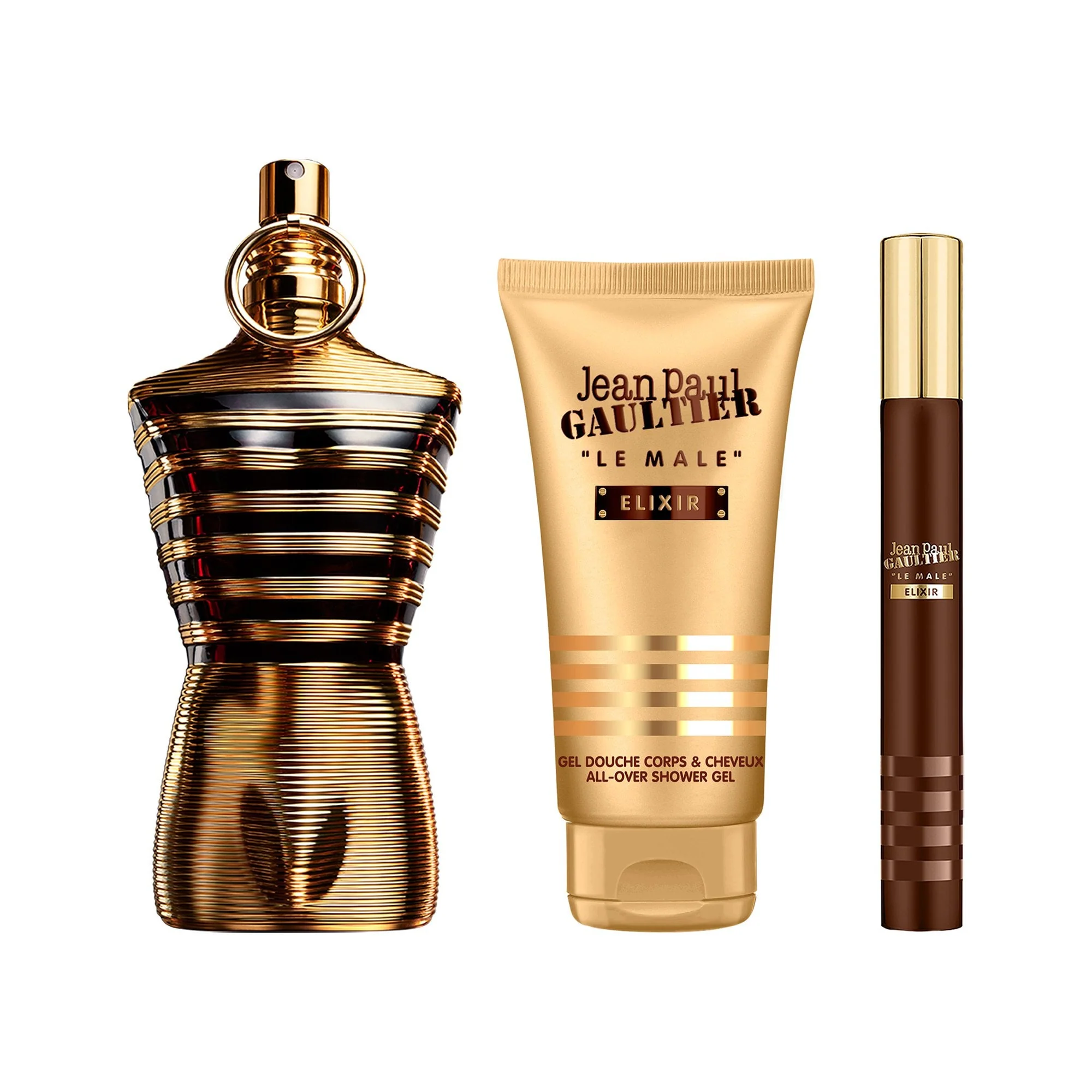 Jean Paul Gaultier Le Male Elixir Eau De Parfum 75ml & Travel Spray 10ml & Shower Gel Gift Set - Image 3