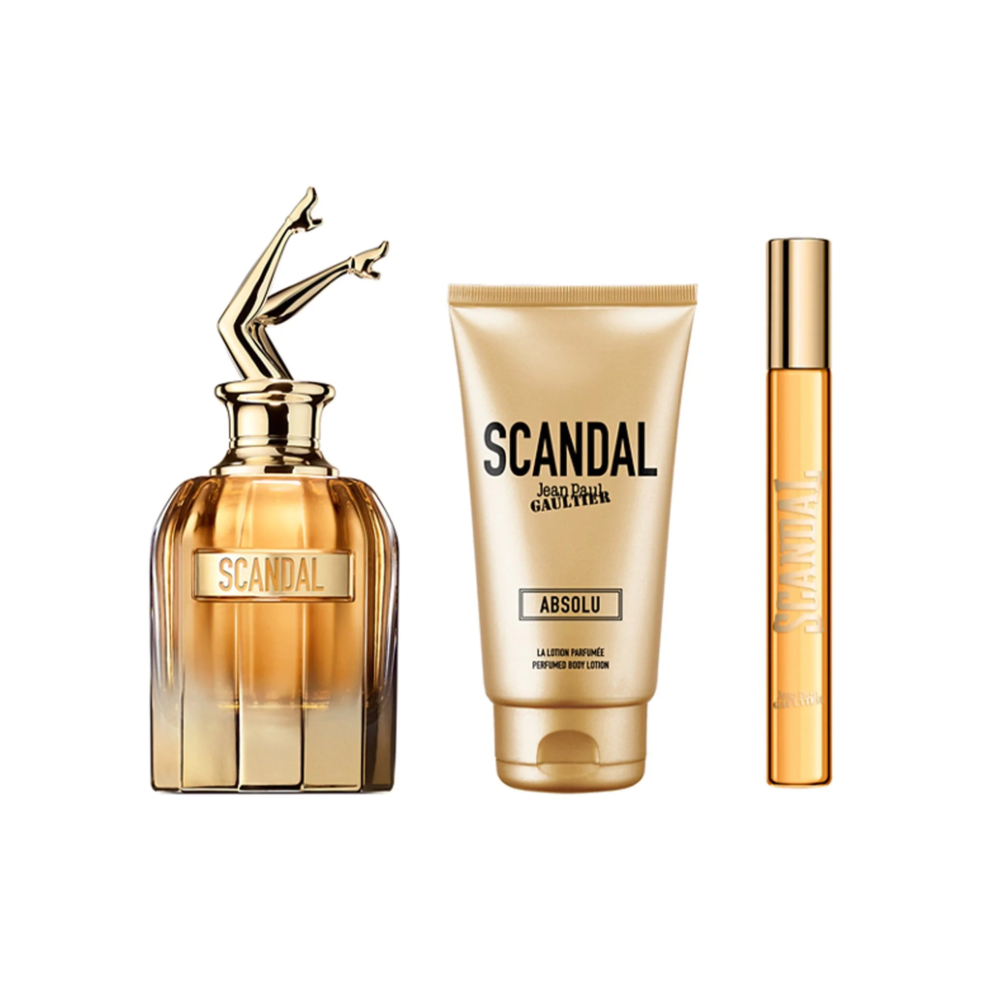 Jean Paul Gaultier Scandal Absolu Eau De Parfum 80ml & Travel Spray 10ml & Body Lotion 75ml Gift Set - Image 2