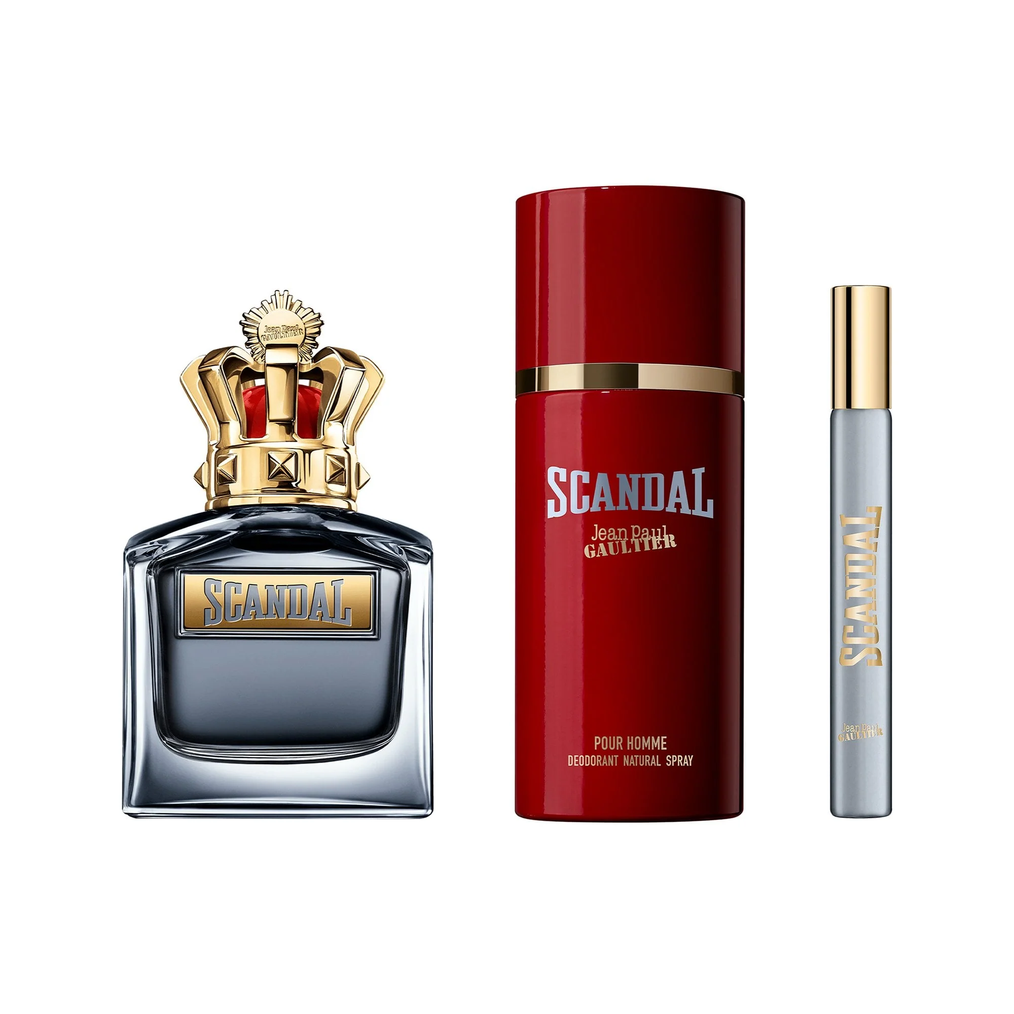 Jean Paul Gaultier Scandal Pour Homme Eau De Toilette 100ml & Deodorant 150ml & Mini 10ml Gift Set - Image 2
