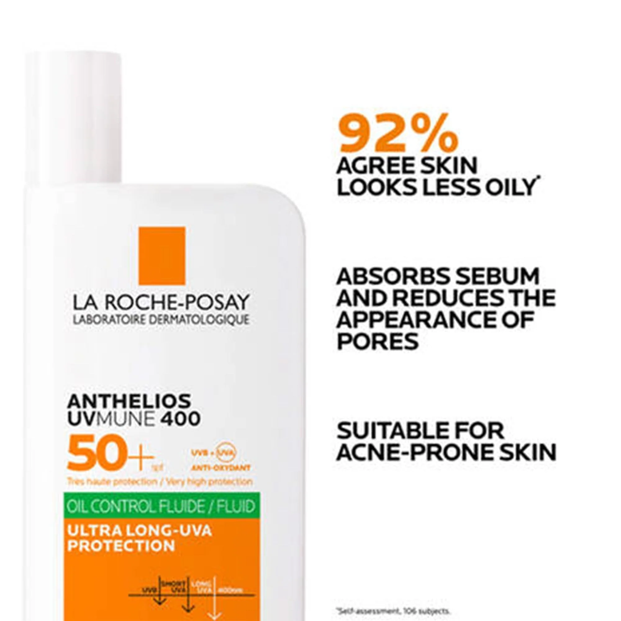 La Roche-Posay Anthelios UVmune 400 50+ Fluid Oil Control 50ml Bottle - Image 4