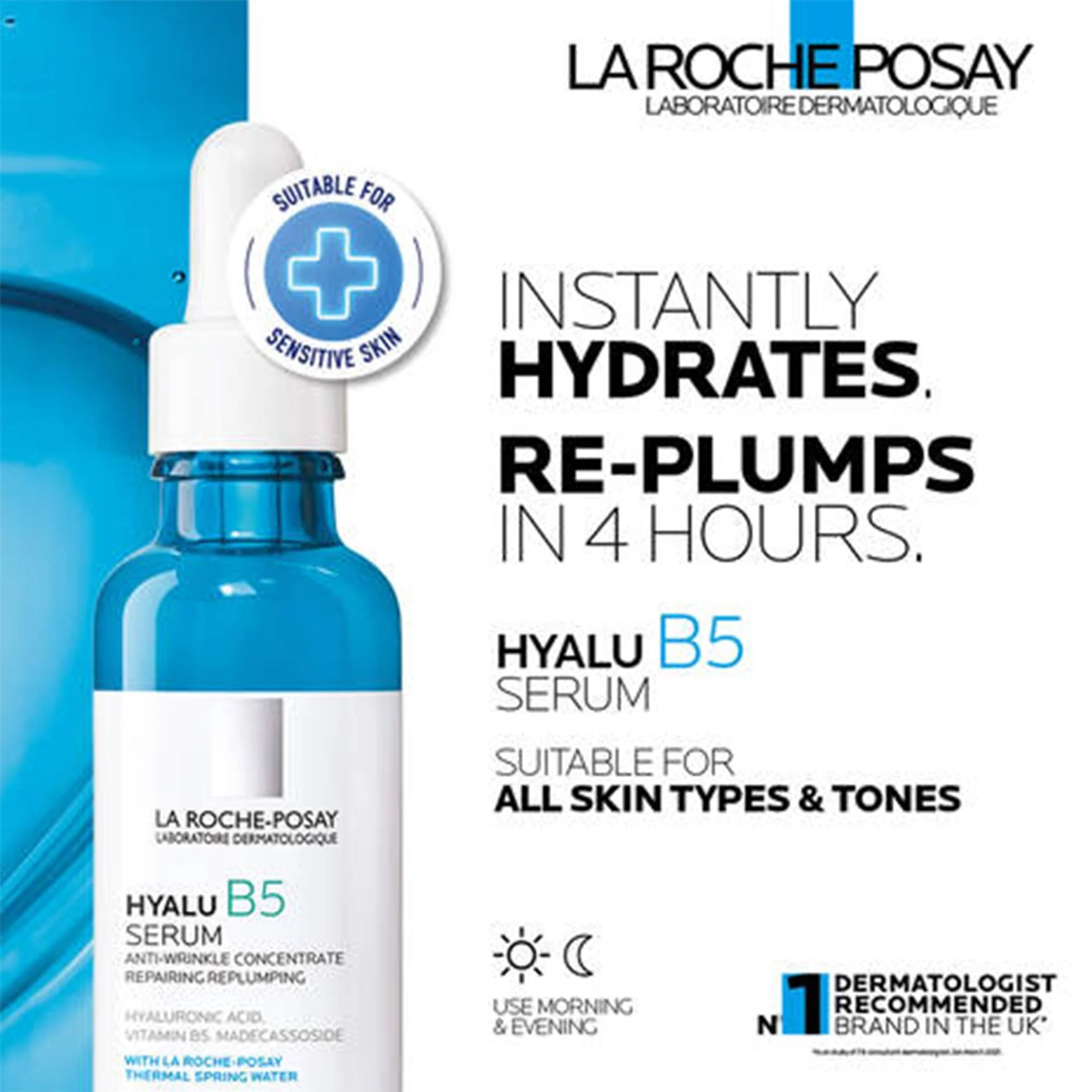 La Roche-Posay Hyalu B5 Serum Anti-Wrinkle Concentrate 30ml Bottle - Image 3
