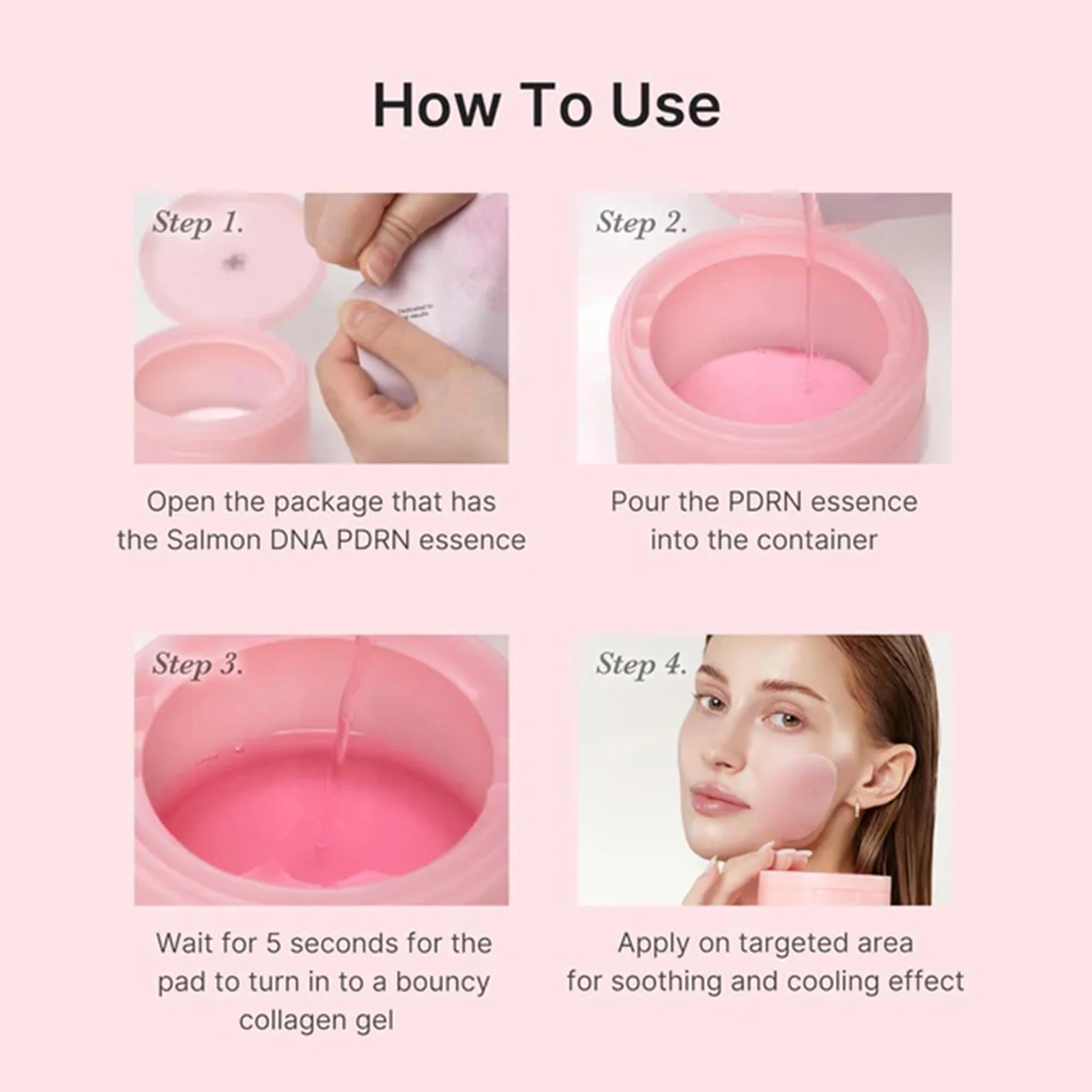Medicube PDRN Pink Collagen Gel Toner Pad 70pcs Tub - Image 7