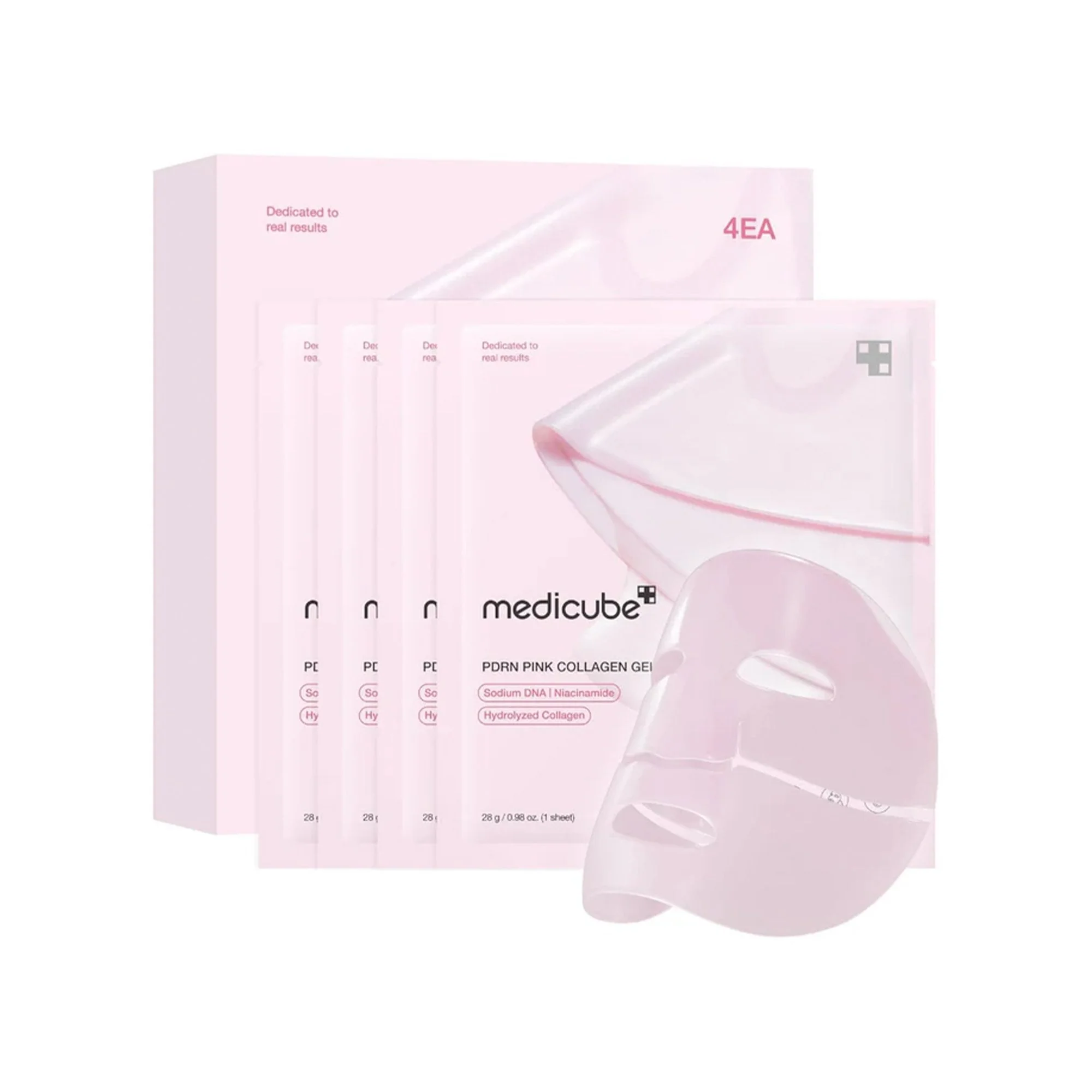 Medicube PDRN Pink Collagen Sheet Mask 4pcs Sachets - Image 2