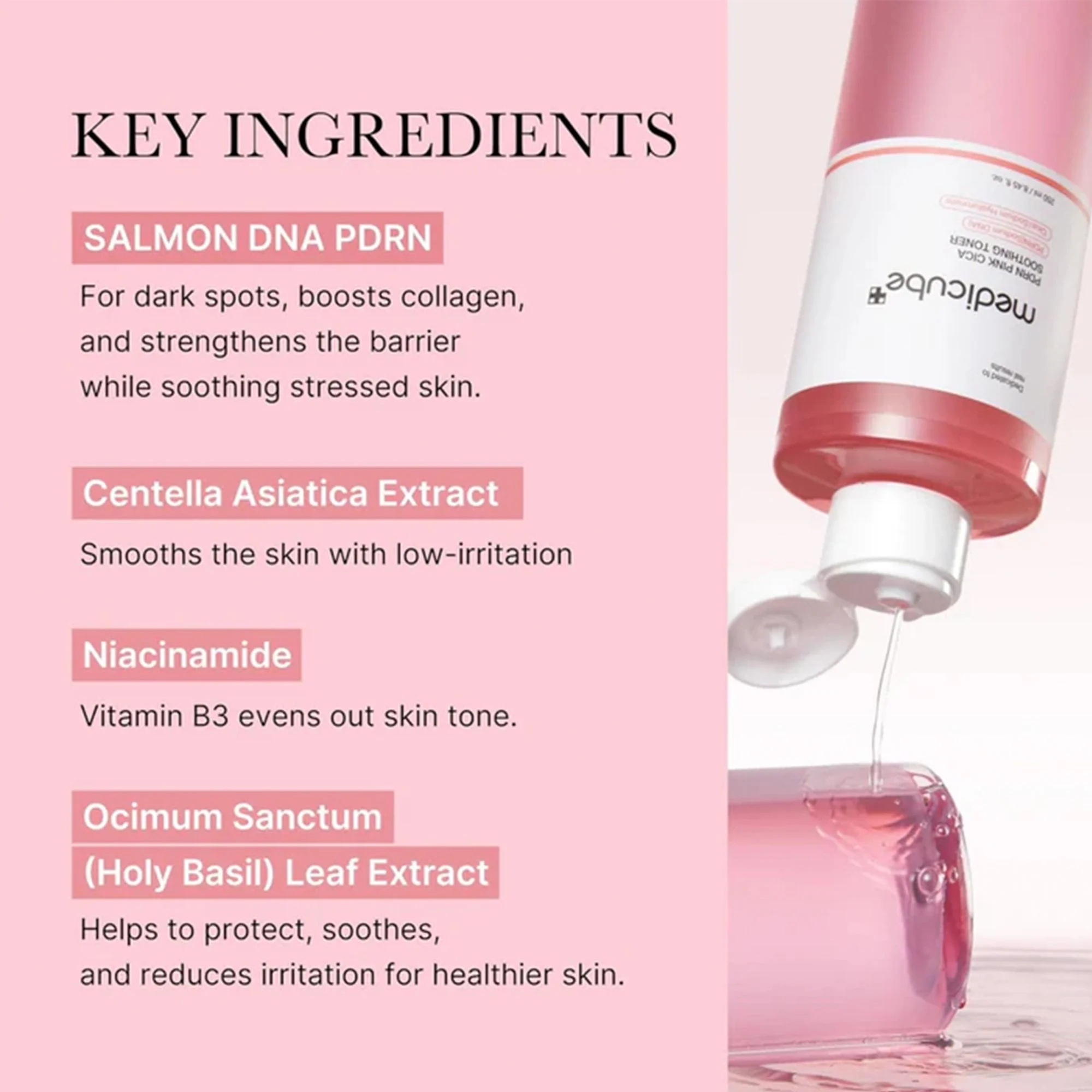 Medicube PDRN Pink Collagen Toner 250ml Bottle - Image 5