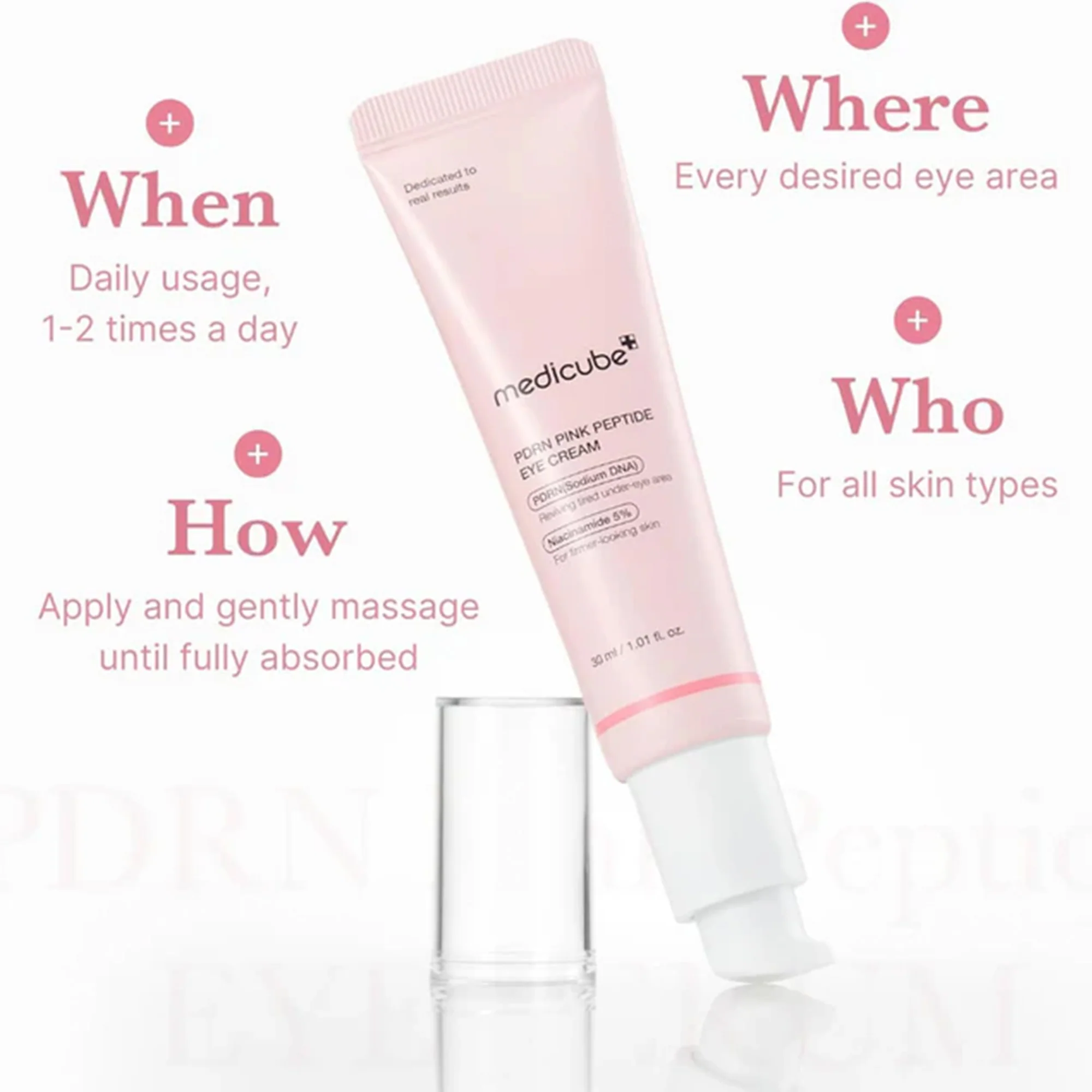 Medicube PDRN Pink Peptide Eye Cream 30ml Pump - Image 6
