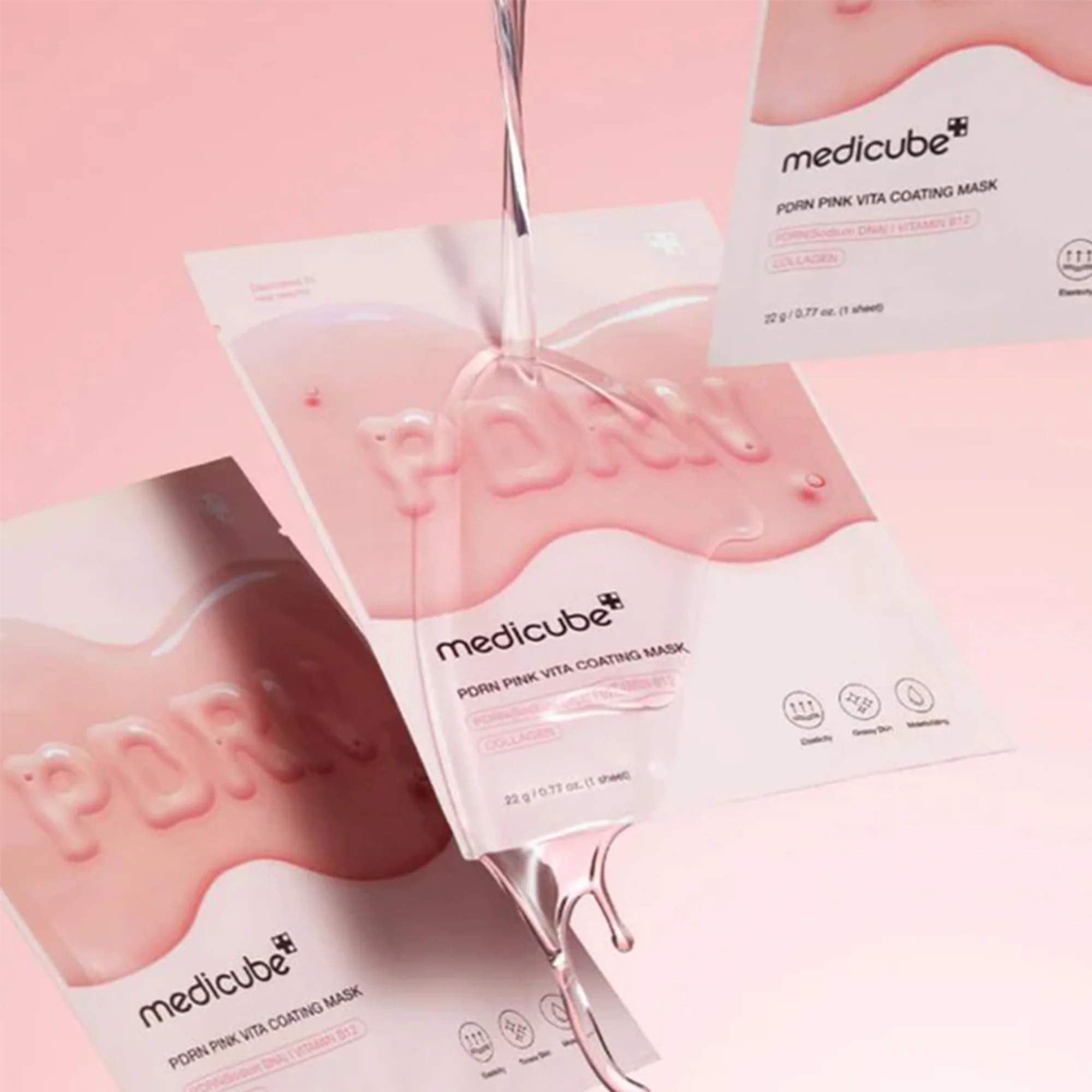 Medicube PDRN Pink Vita Sheet Mask 1pc Sachets/Units - Image 5