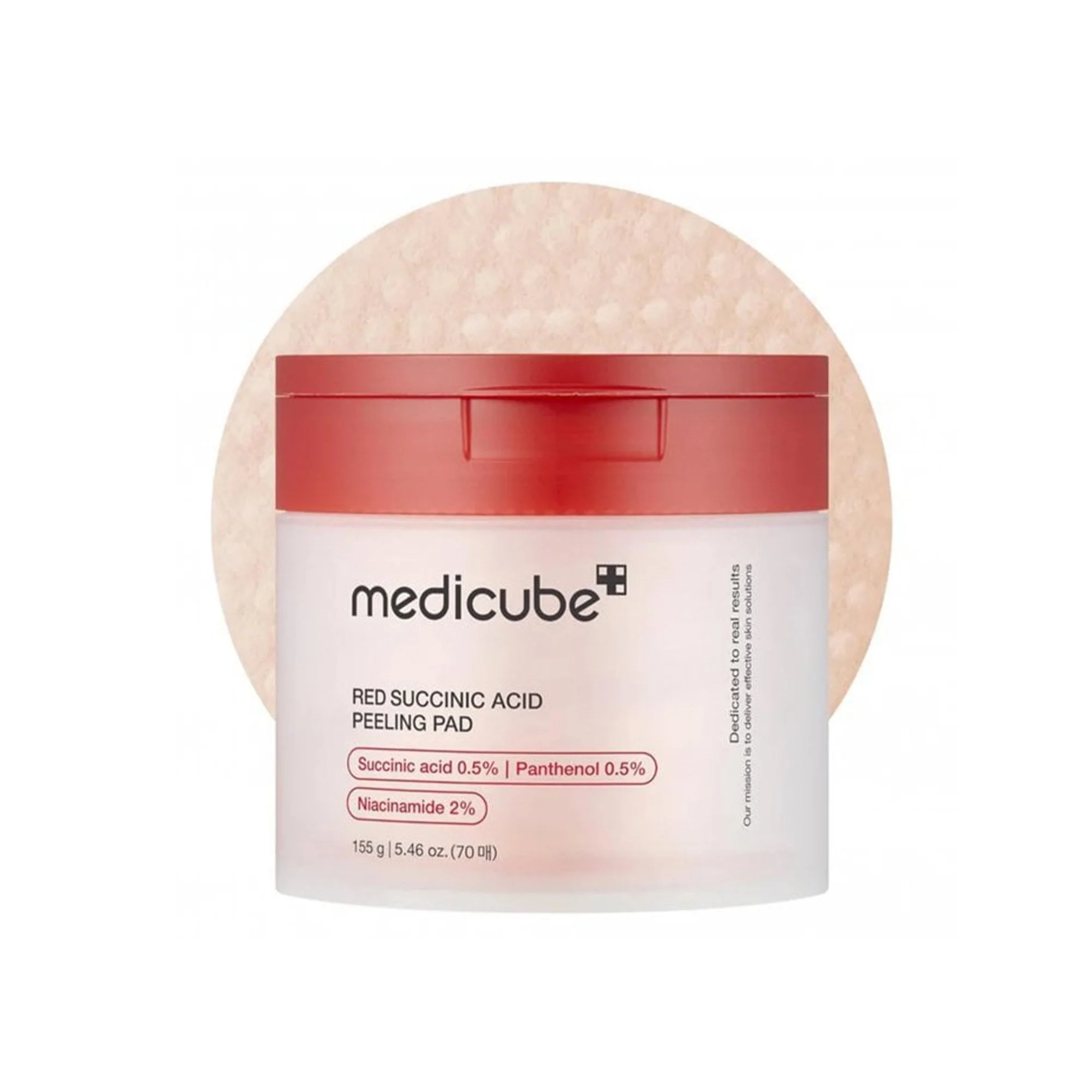 Medicube Red Succinic Acid Peeling Pad 155g Tub - Image 2
