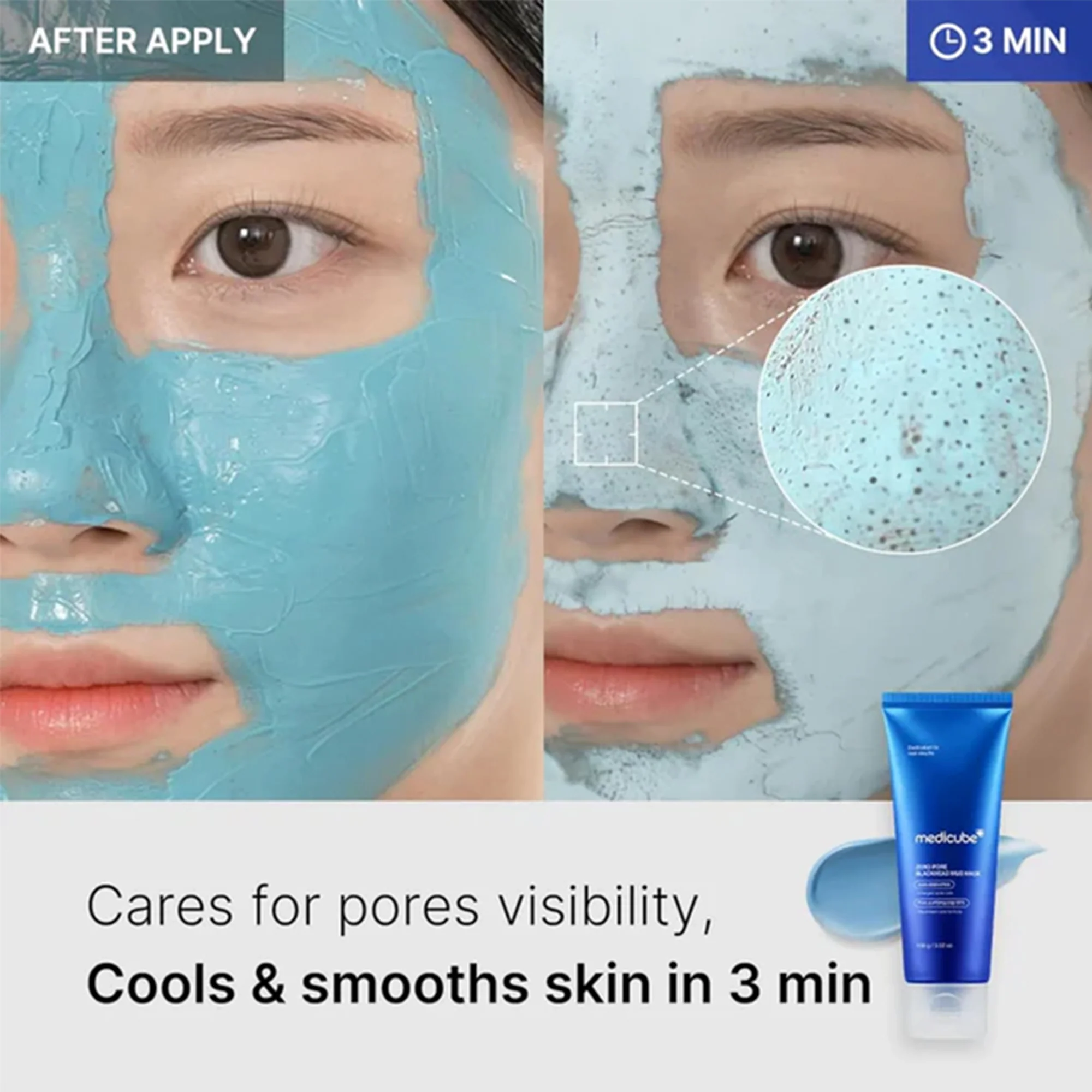 Medicube Zero Pore Blackhead Mud Mask 100ml Tube - Image 5