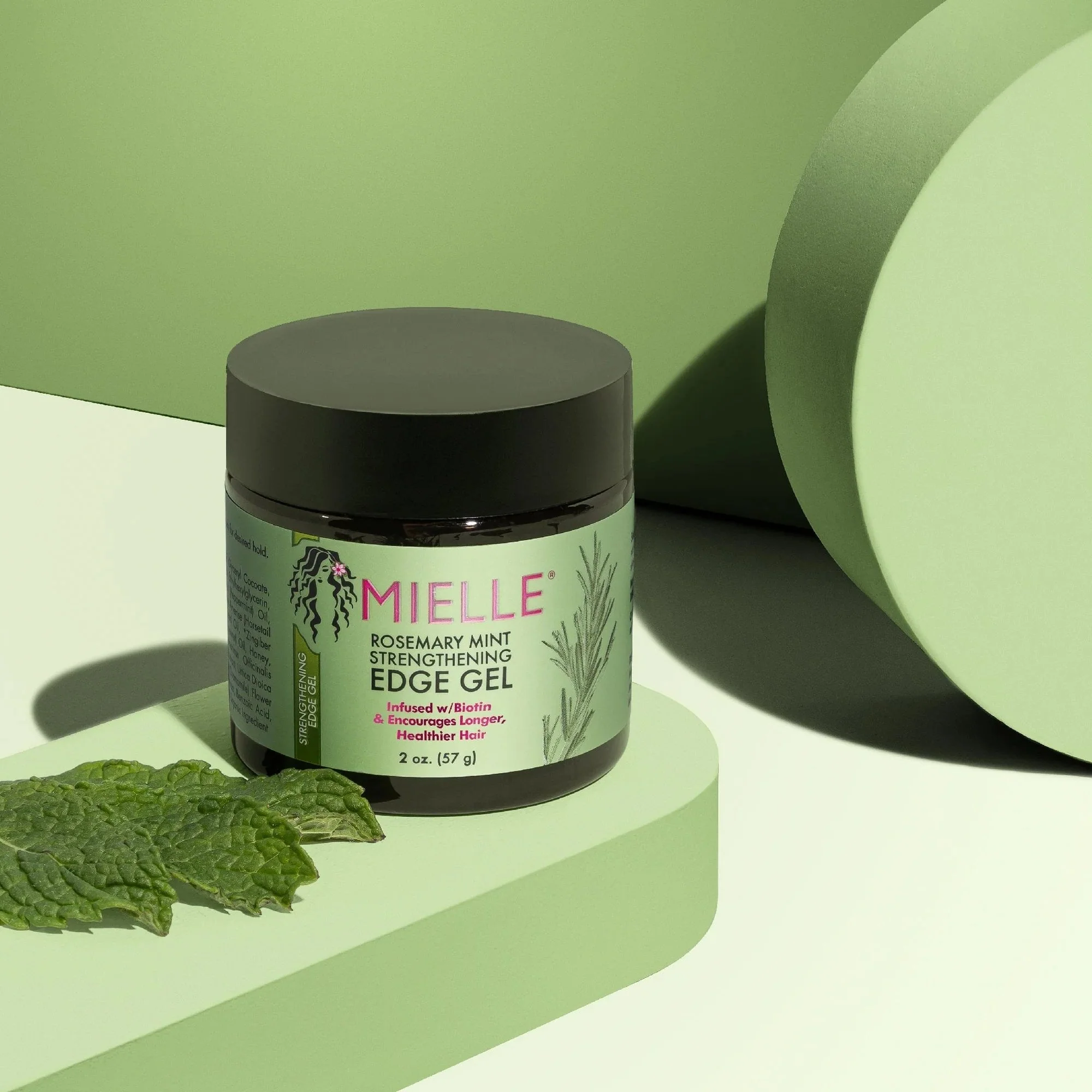 Mielle Rosemary Mint Strengthening Edge Gel 57g Jar - Image 2