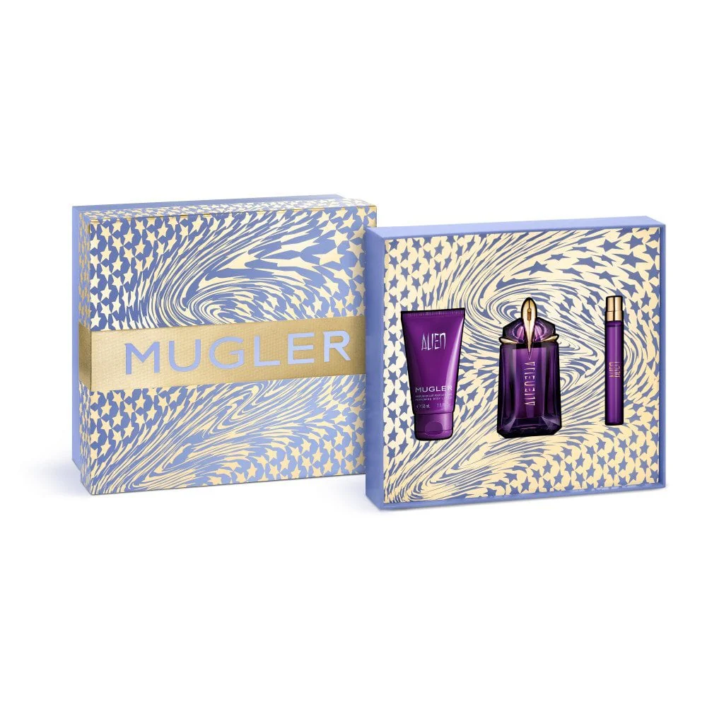 Mugler Alien Eau De Parfum 60ml & Travel Spray 10ml & Body Lotion 50ml Gift Set - Image 2