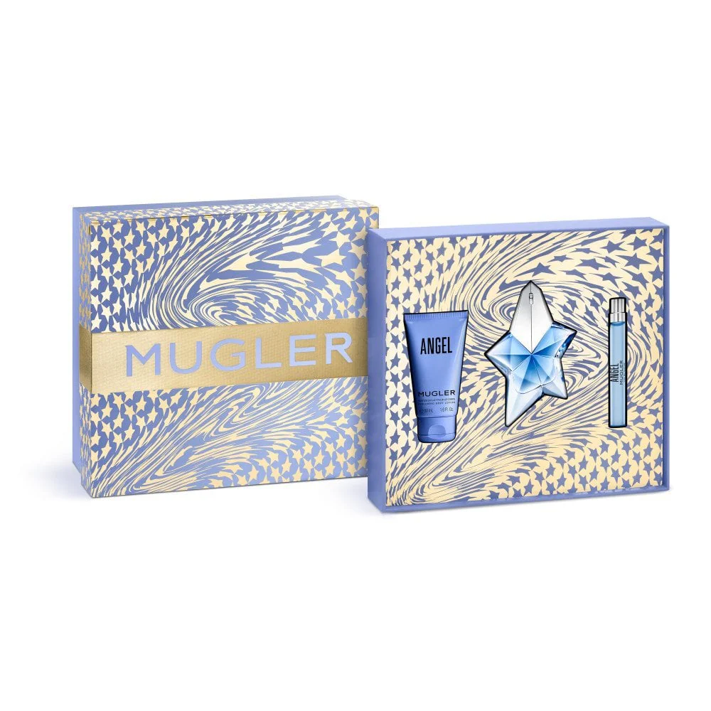 Mugler Angel Eau De Parfum 50ml & Travel Size 10ml & Body Lotion 50ml Gift Set - Image 2