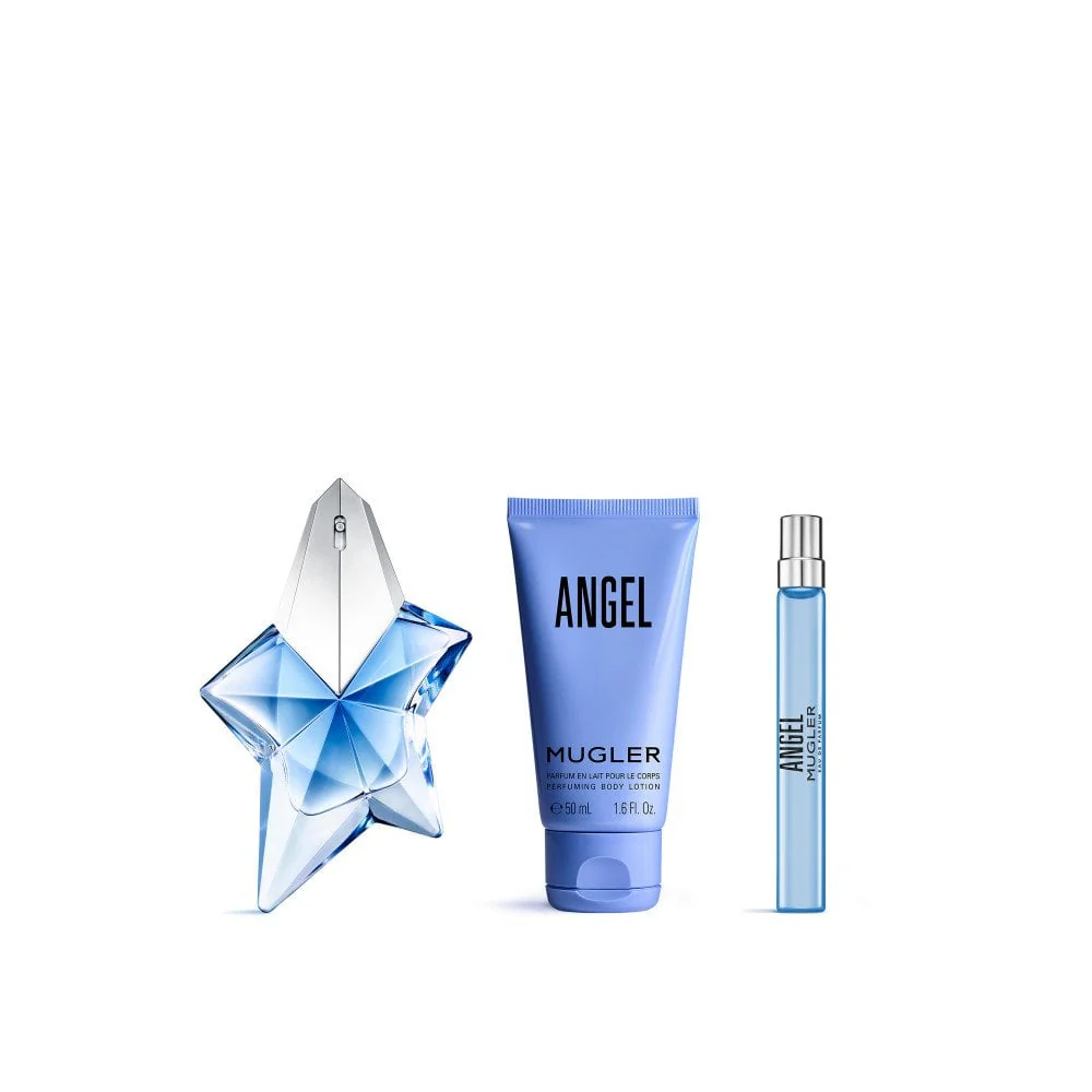 Mugler Angel Eau De Parfum 50ml & Travel Size 10ml & Body Lotion 50ml Gift Set - Image 3