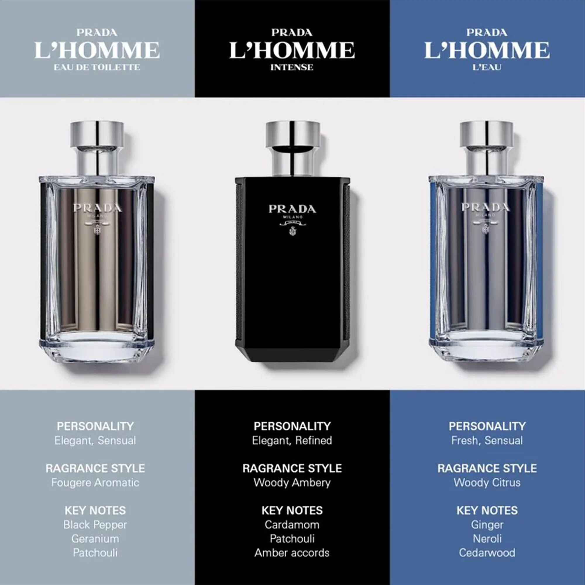 Prada L'Homme Eau De Parfum Intense 100ml Spray - Image 5