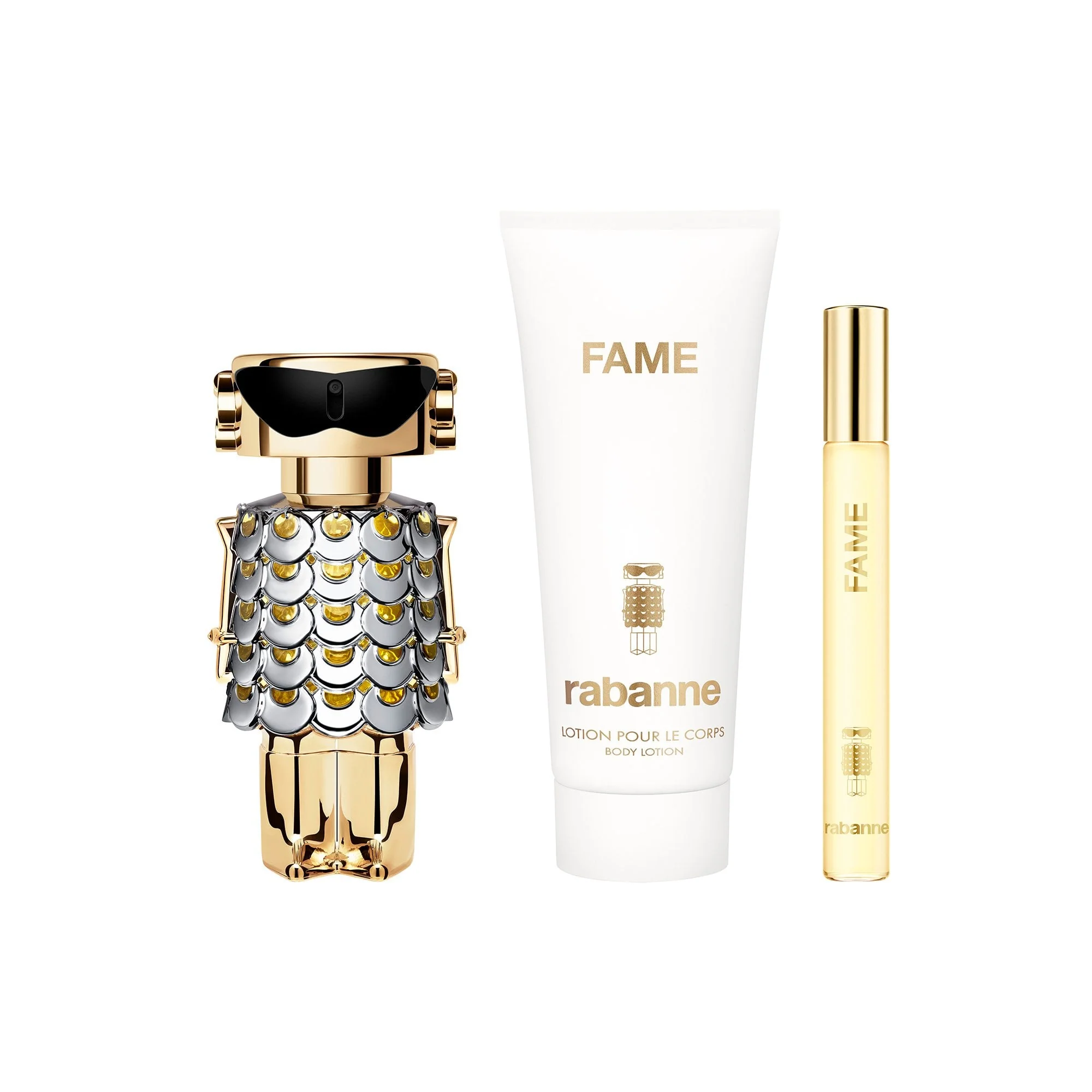 Rabanne Fame Eau De Parfum 50ml & Travel Spray 10ml & Body Lotion 100ml Gift Set - Image 2