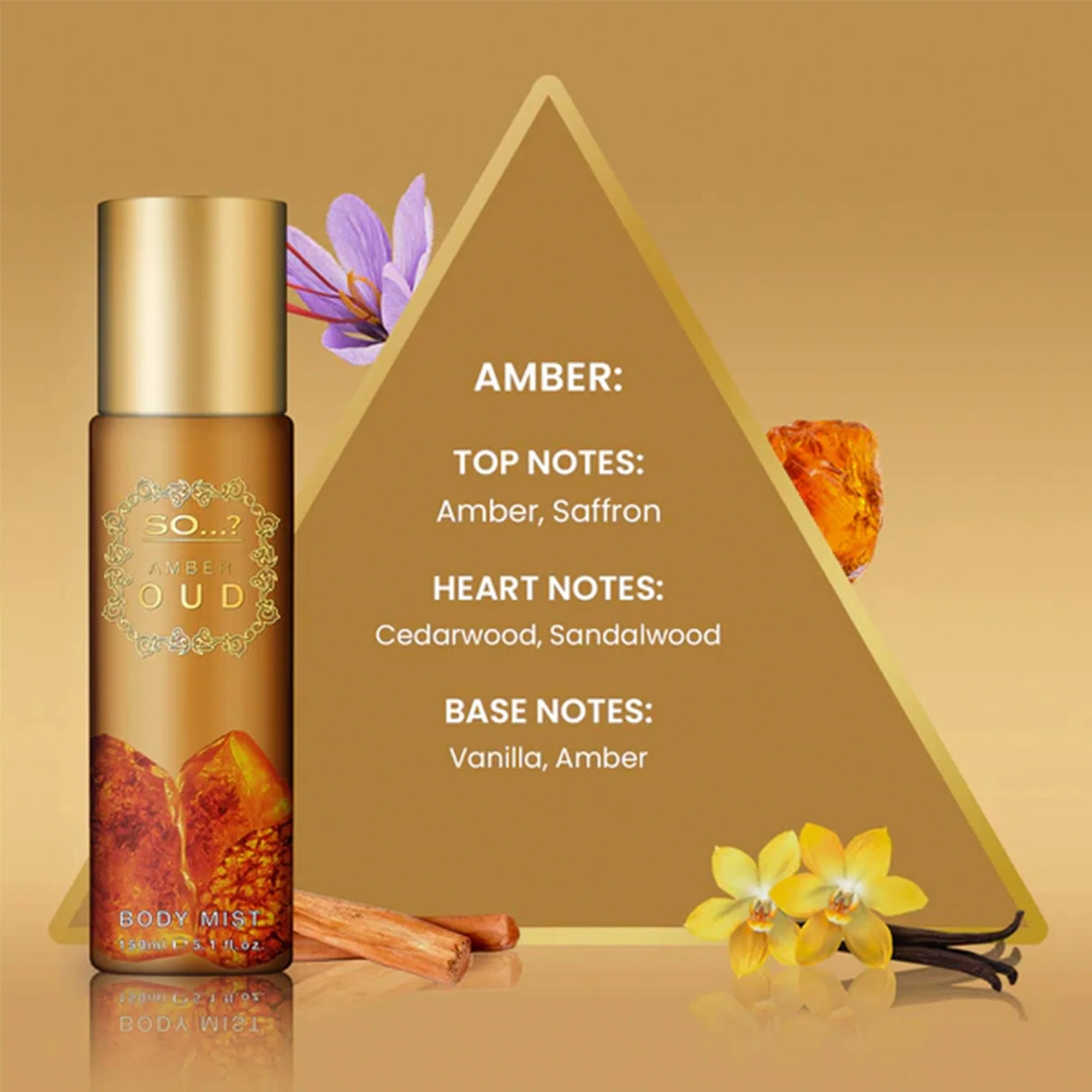 So...? Amber Oud Body Mist 150ml Spray - Image 2