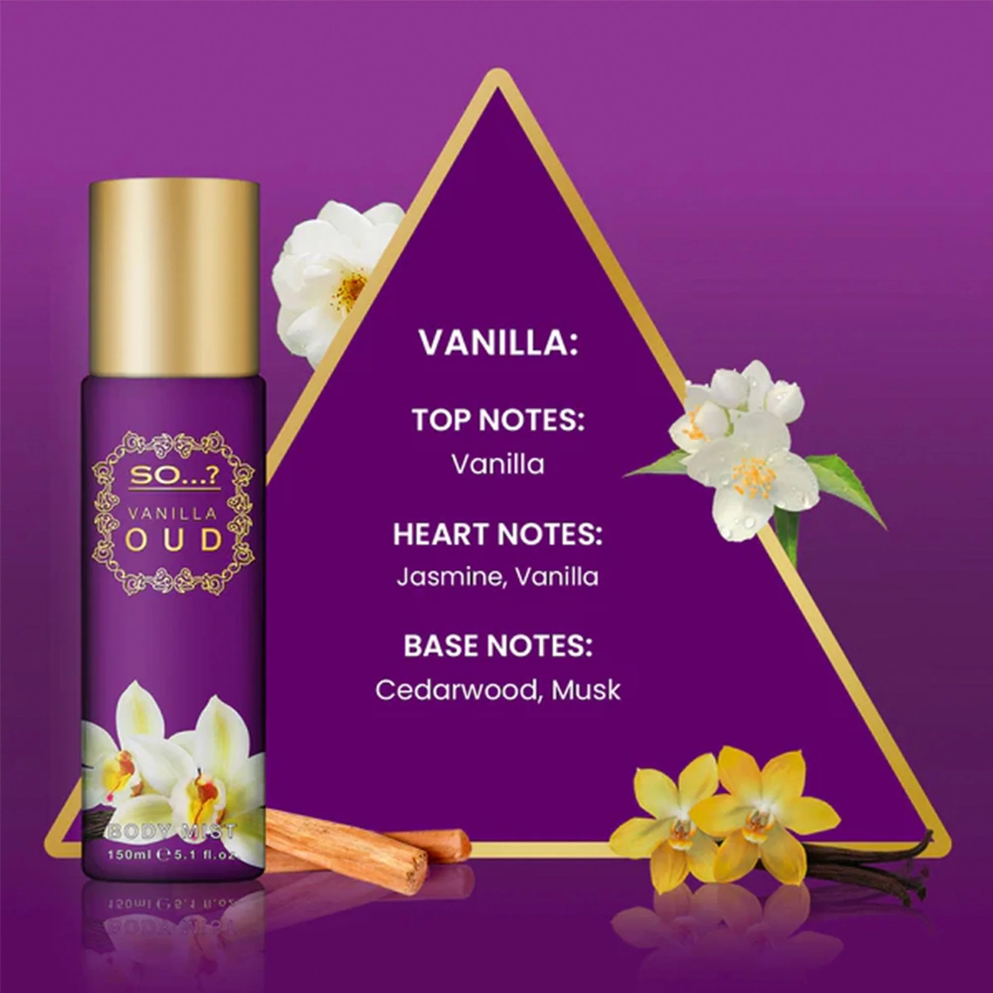 So...? Vanilla Oud Body Mist 150ml Spray - Image 2