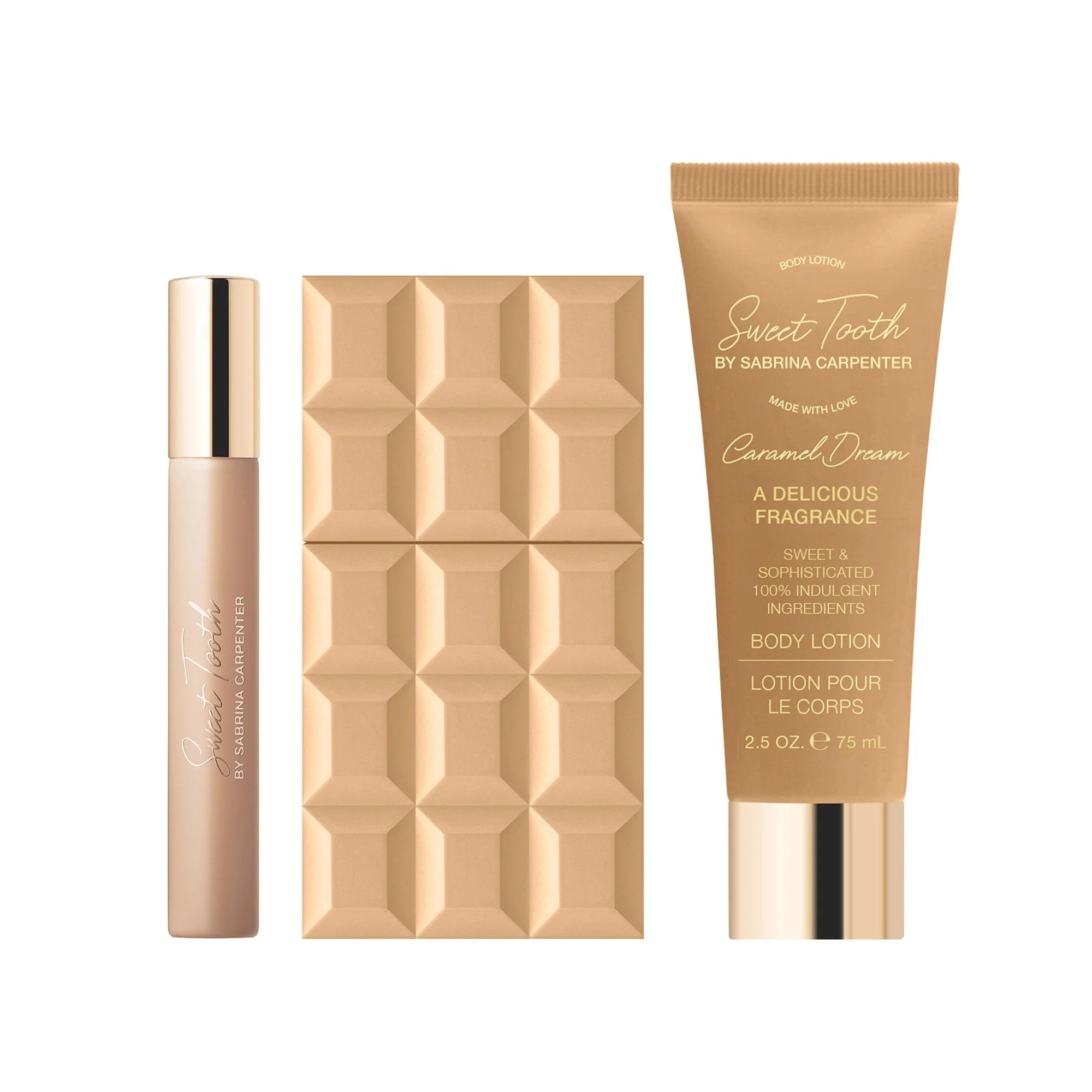 Sweet Tooth Caramel Dream Eau De Parfum 30ml & Travel Spray 10ml & Lotion 75ml Gift Set - Image 2