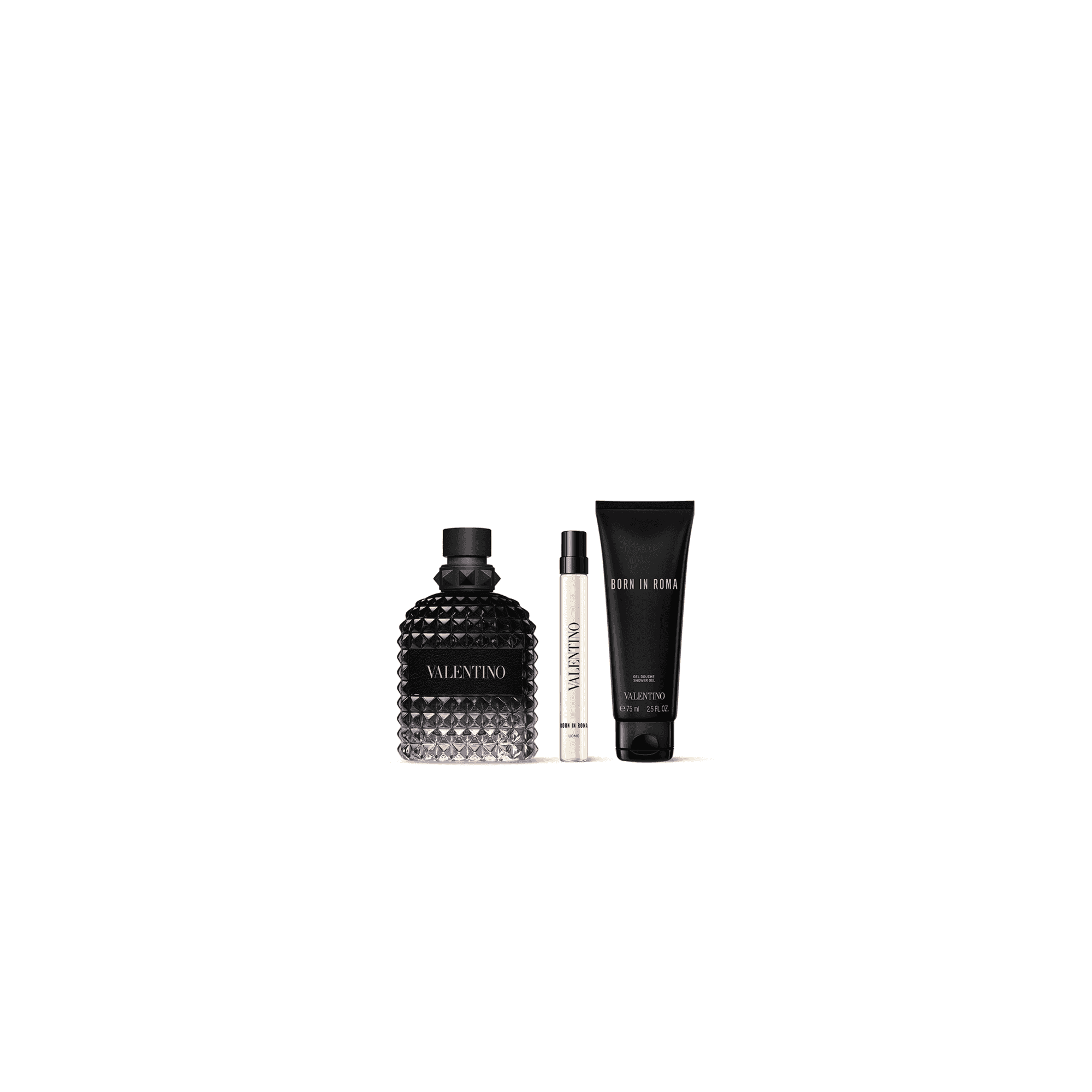 Valentino Born in Roma Uomo Eau De Toilette 100ml & Travel Spray 10ml & Shower Gel 75ml Gift Set - Image 2