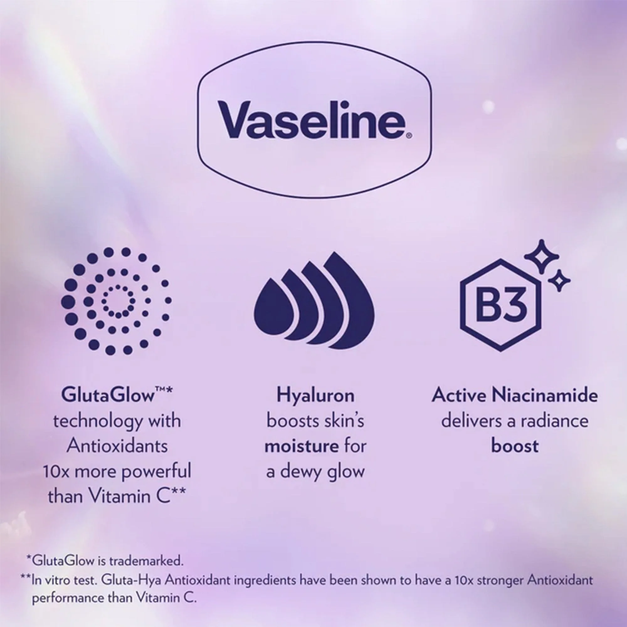 Vaseline Gluta-Hya Dewy Radiance Serum Burst Lotion 200ml Tube - Image 2