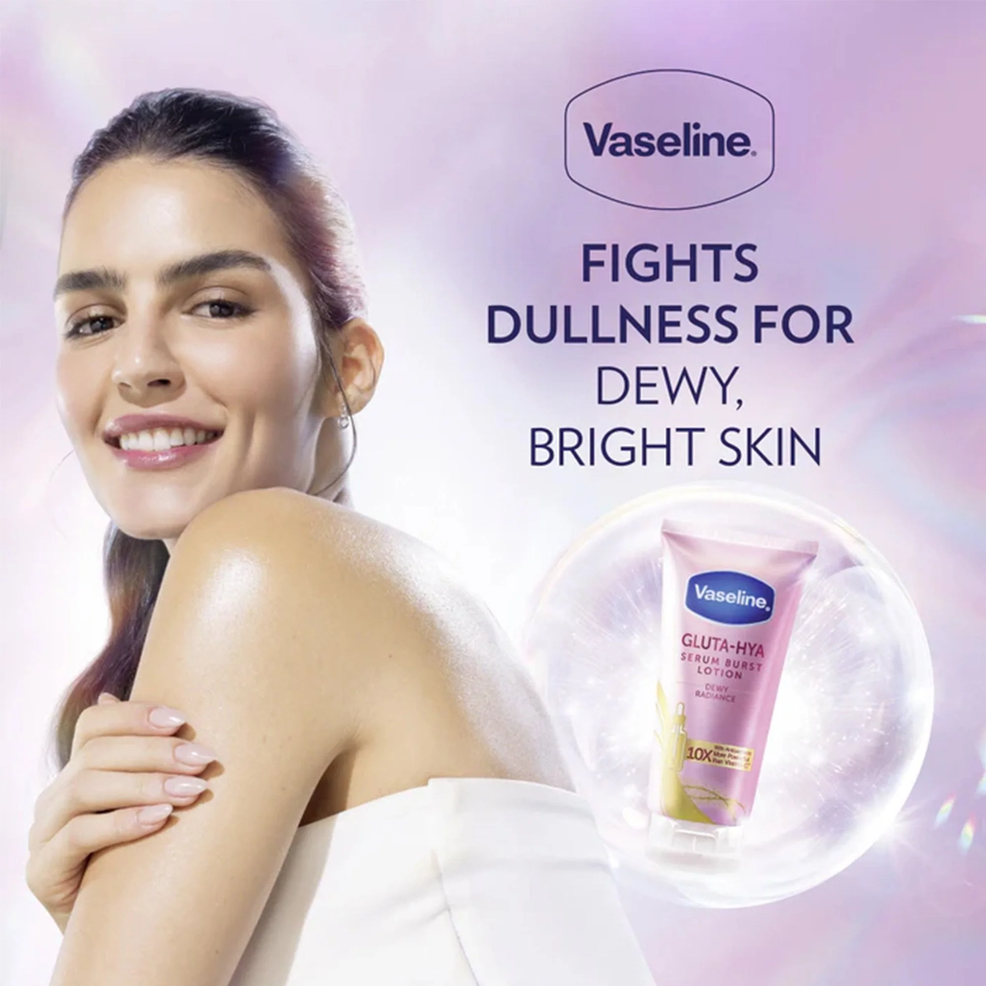 Vaseline Gluta-Hya Dewy Radiance Serum Burst Lotion 200ml Tube - Image 4