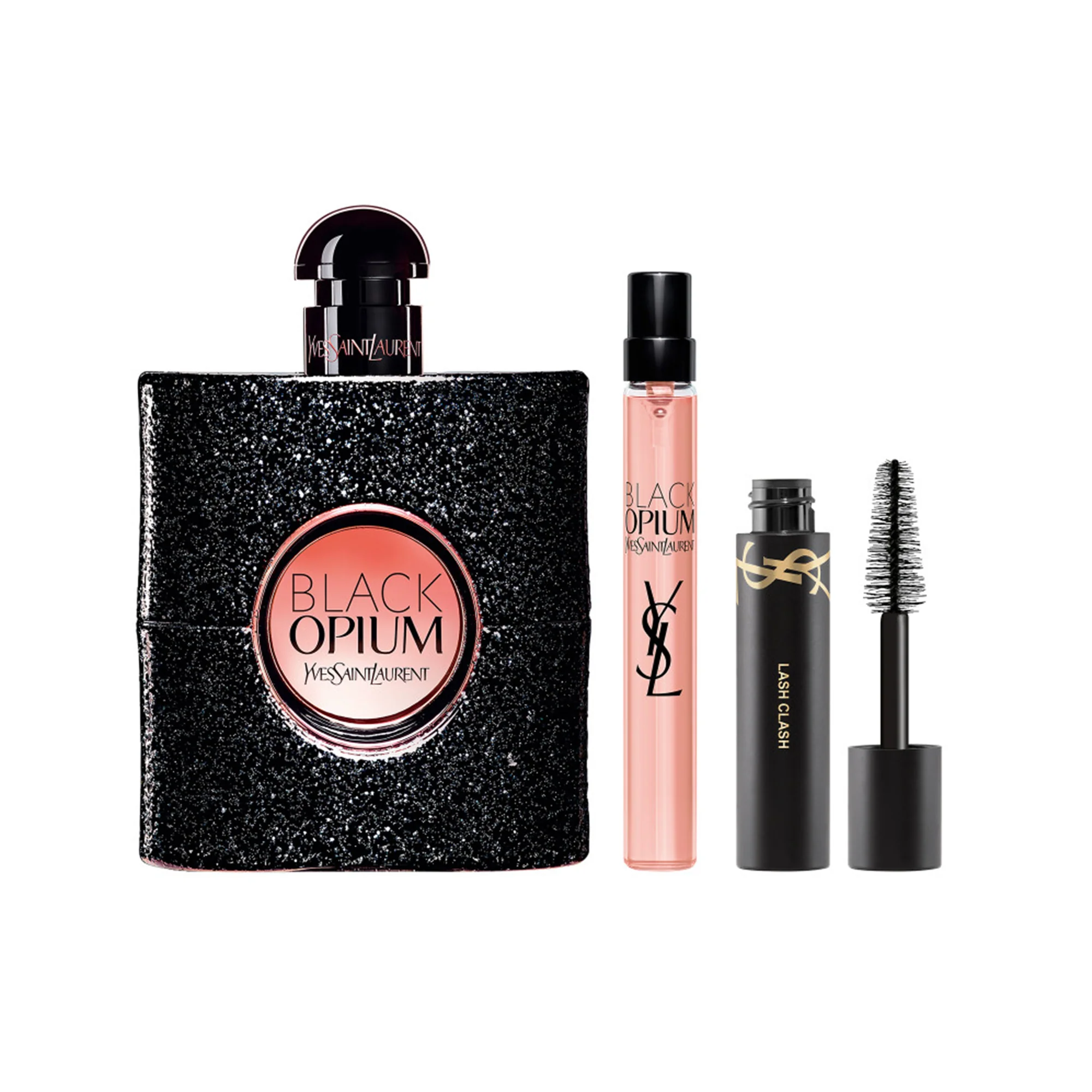 YSL Black Opium Eau De Parfum 50ml & Travel Spray 10ml & Mascara Gift Set - Image 2
