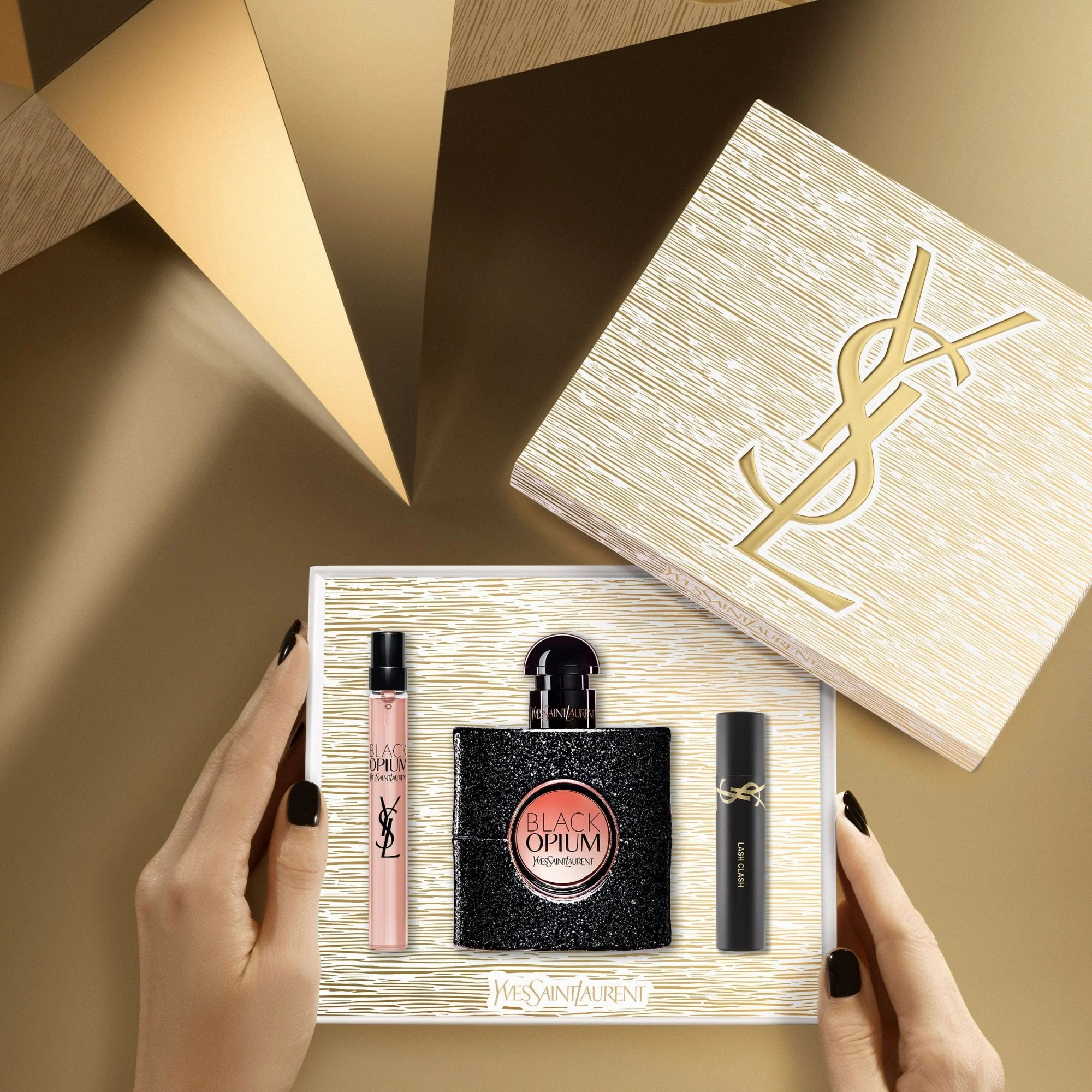 YSL Black Opium Eau De Parfum 50ml & Travel Spray 10ml & Mini Mascara Gift Set - Image 2
